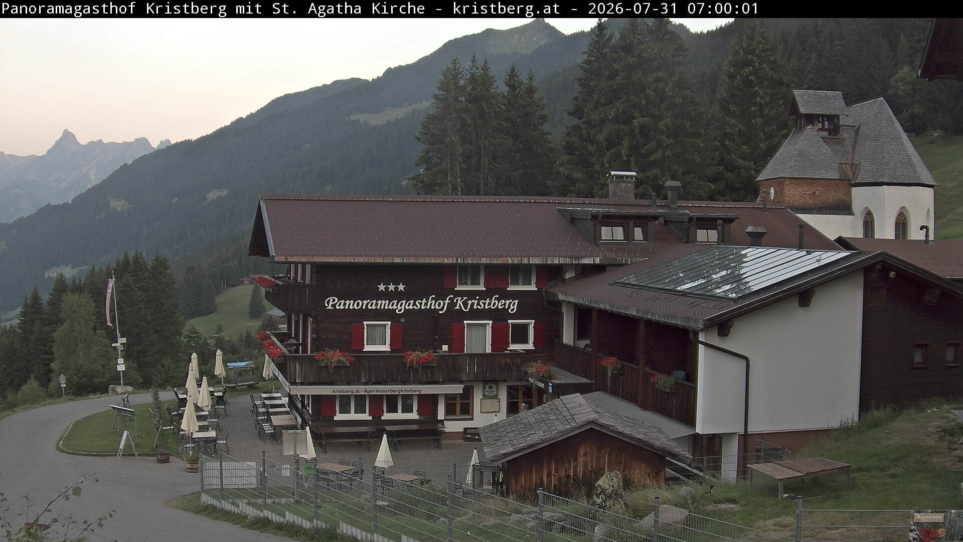 Archiv Foto Webcam Panoramagasthof Kristberg (Silbertal)