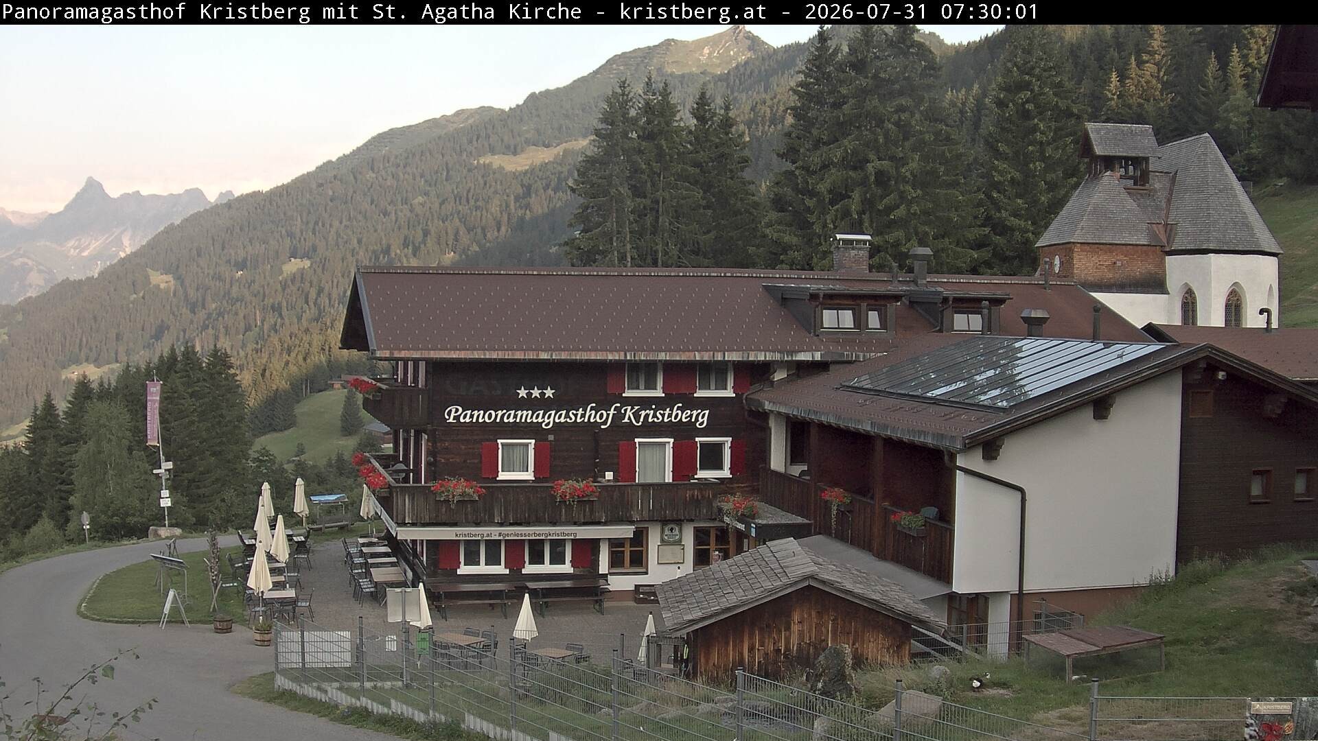 Archiv Foto Webcam Panoramagasthof Kristberg (Silbertal)