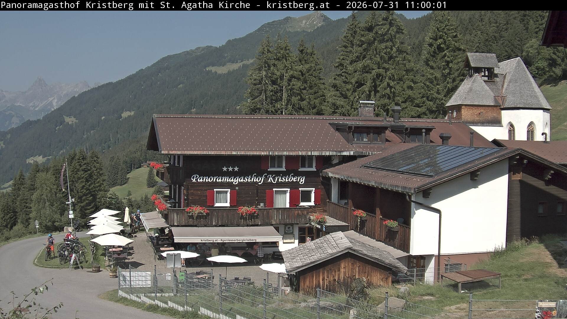 Archiv Foto Webcam Panoramagasthof Kristberg (Silbertal)
