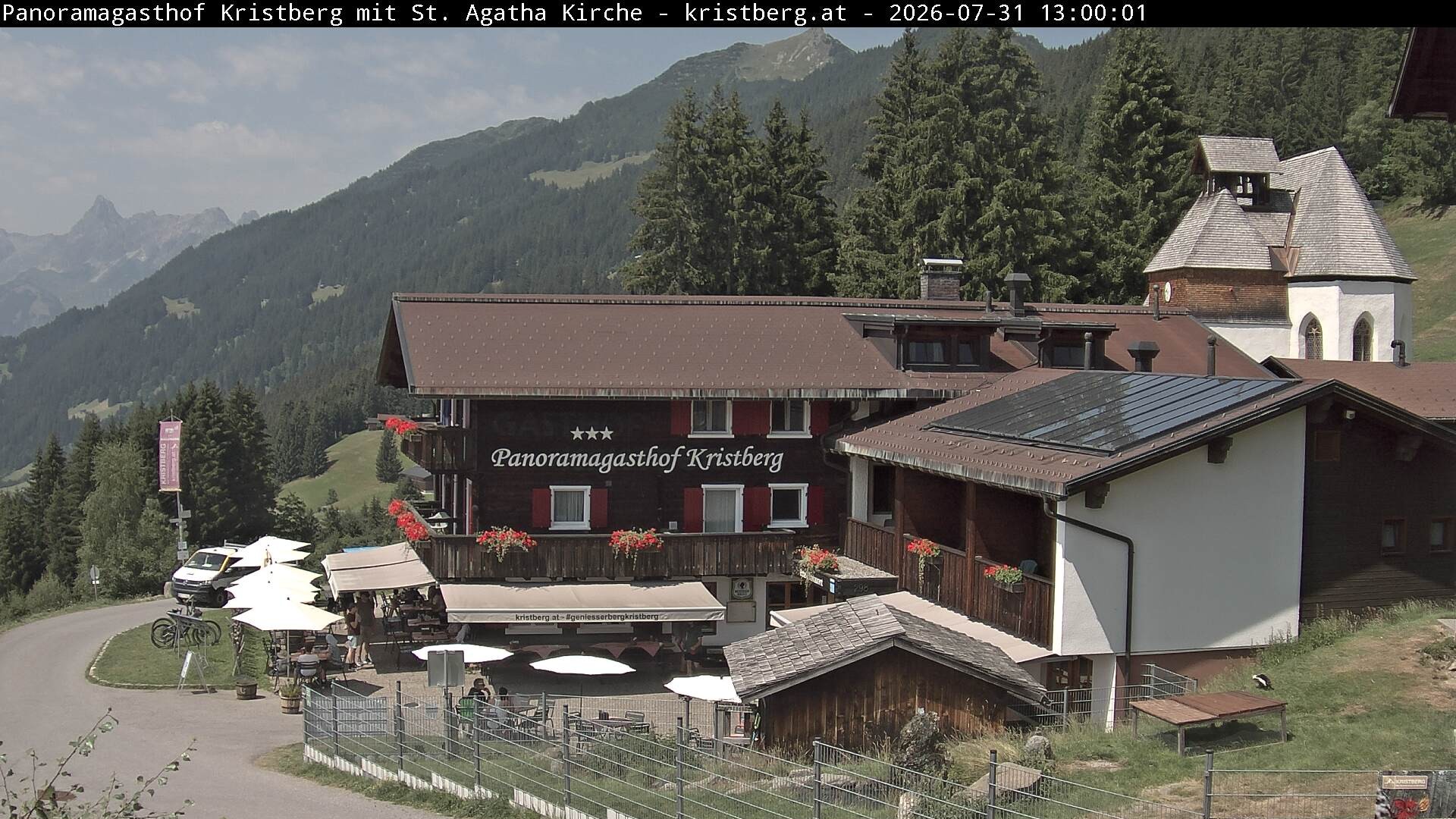 Archiv Foto Webcam Panoramagasthof Kristberg (Silbertal)