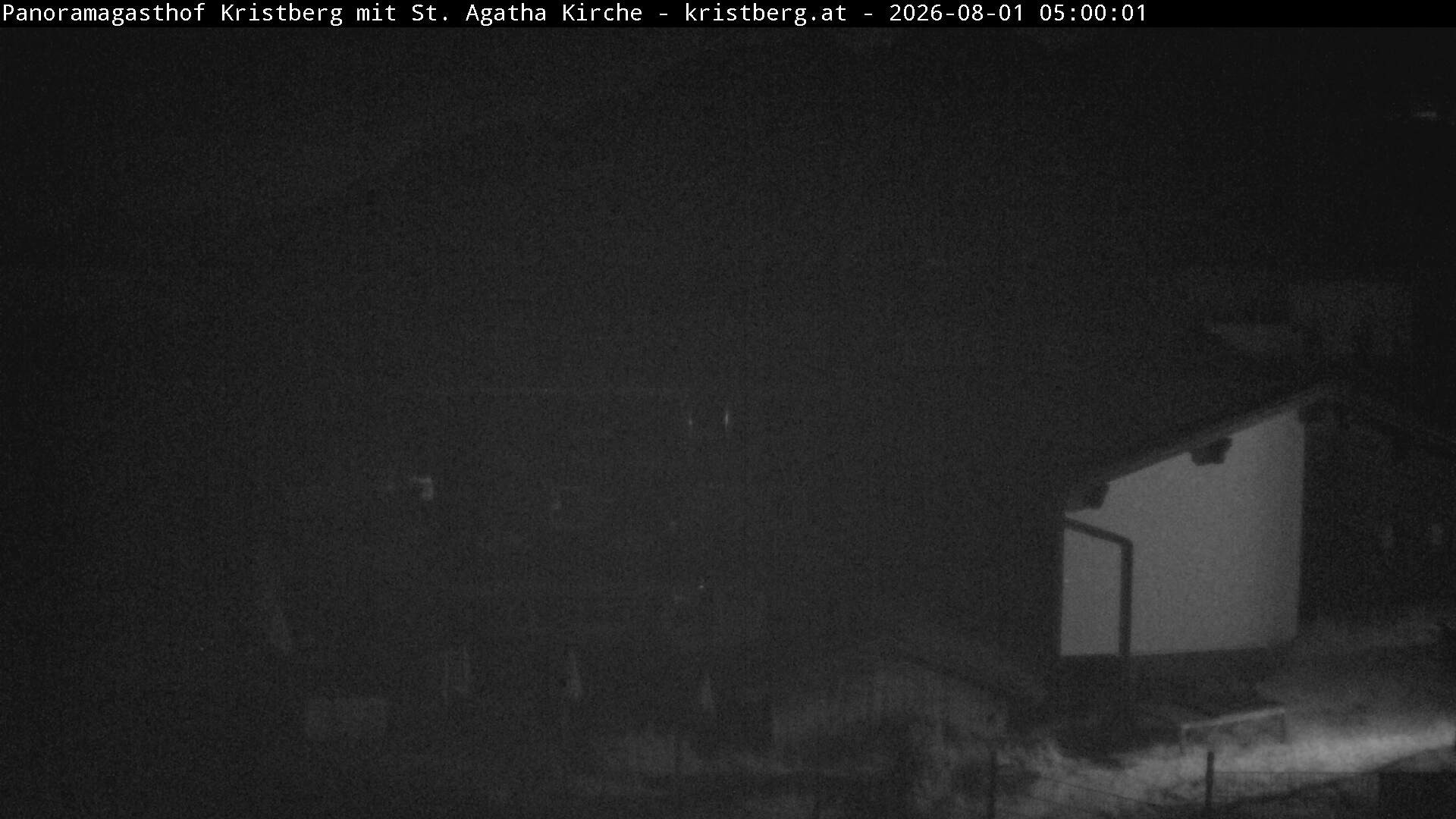 Archived image Webcam Restaurant "Panoramagasthof Kristberg" in Silbertal