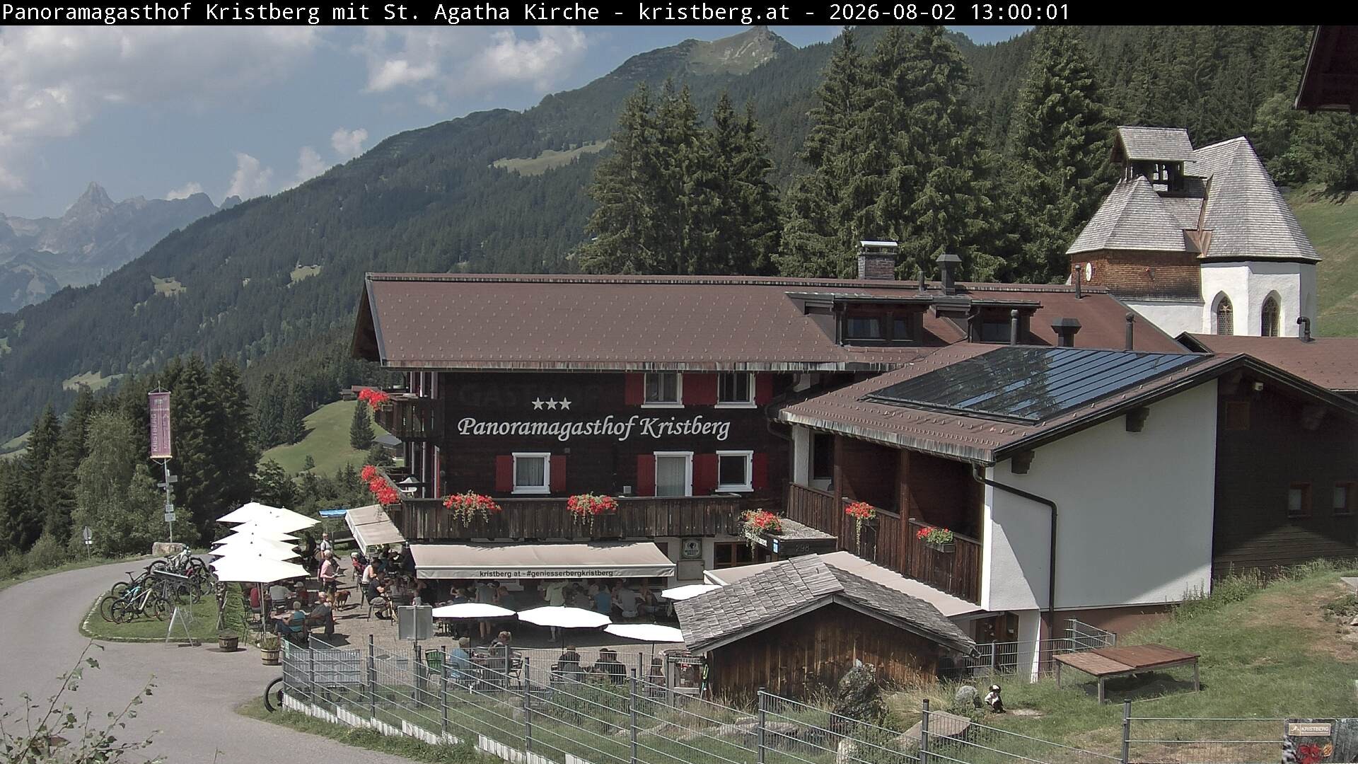 Archiv Foto Webcam Panoramagasthof Kristberg (Silbertal)