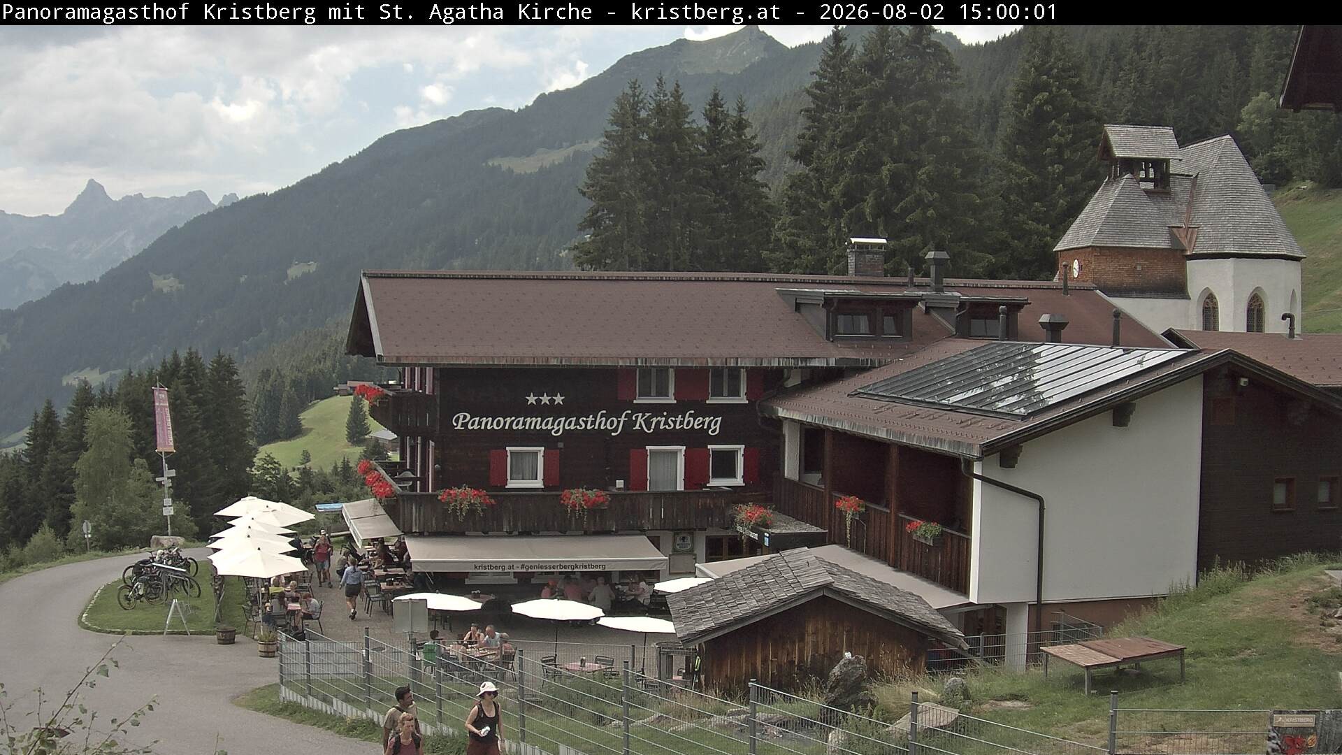 Archiv Foto Webcam Panoramagasthof Kristberg (Silbertal)