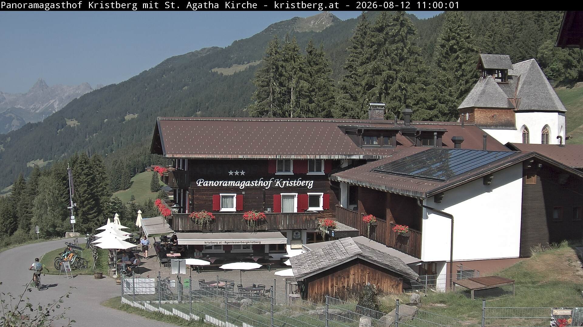 Archiv Foto Webcam Panoramagasthof Kristberg (Silbertal)