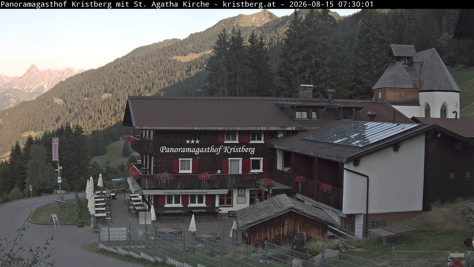 Archiv Foto Webcam Panoramagasthof Kristberg (Silbertal)