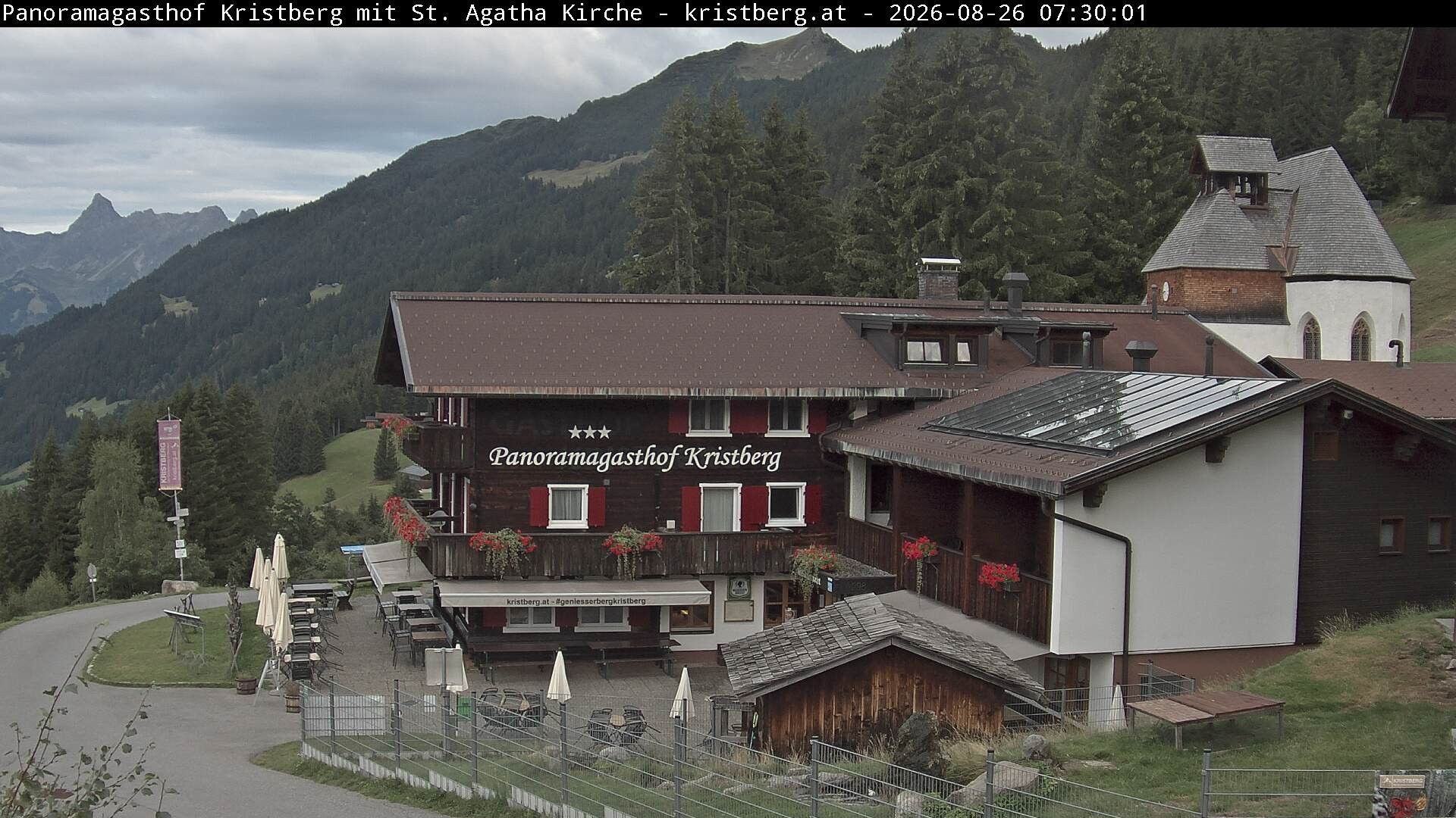 Archiv Foto Webcam Panoramagasthof Kristberg (Silbertal)