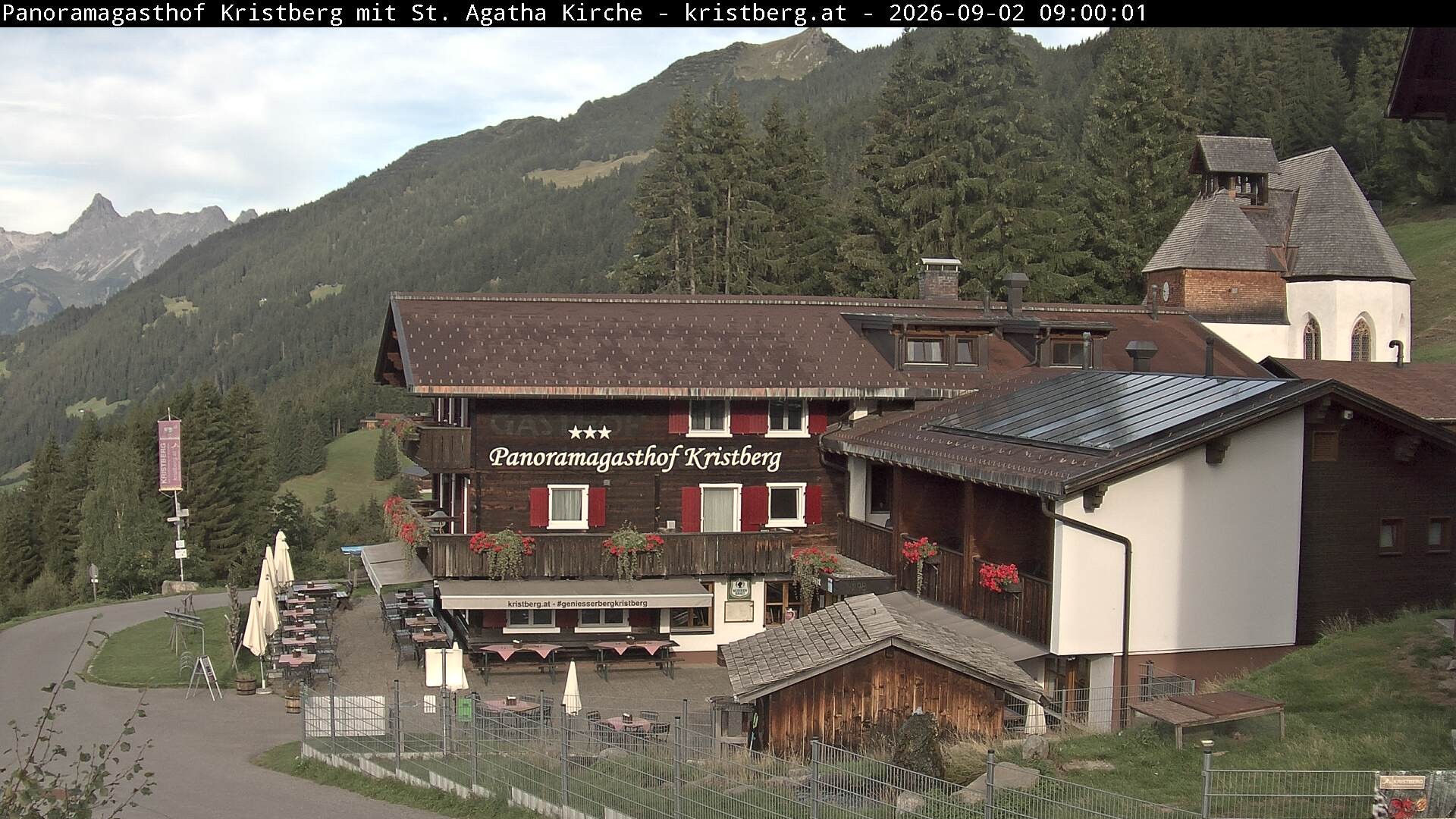 Archiv Foto Webcam Panoramagasthof Kristberg (Silbertal)