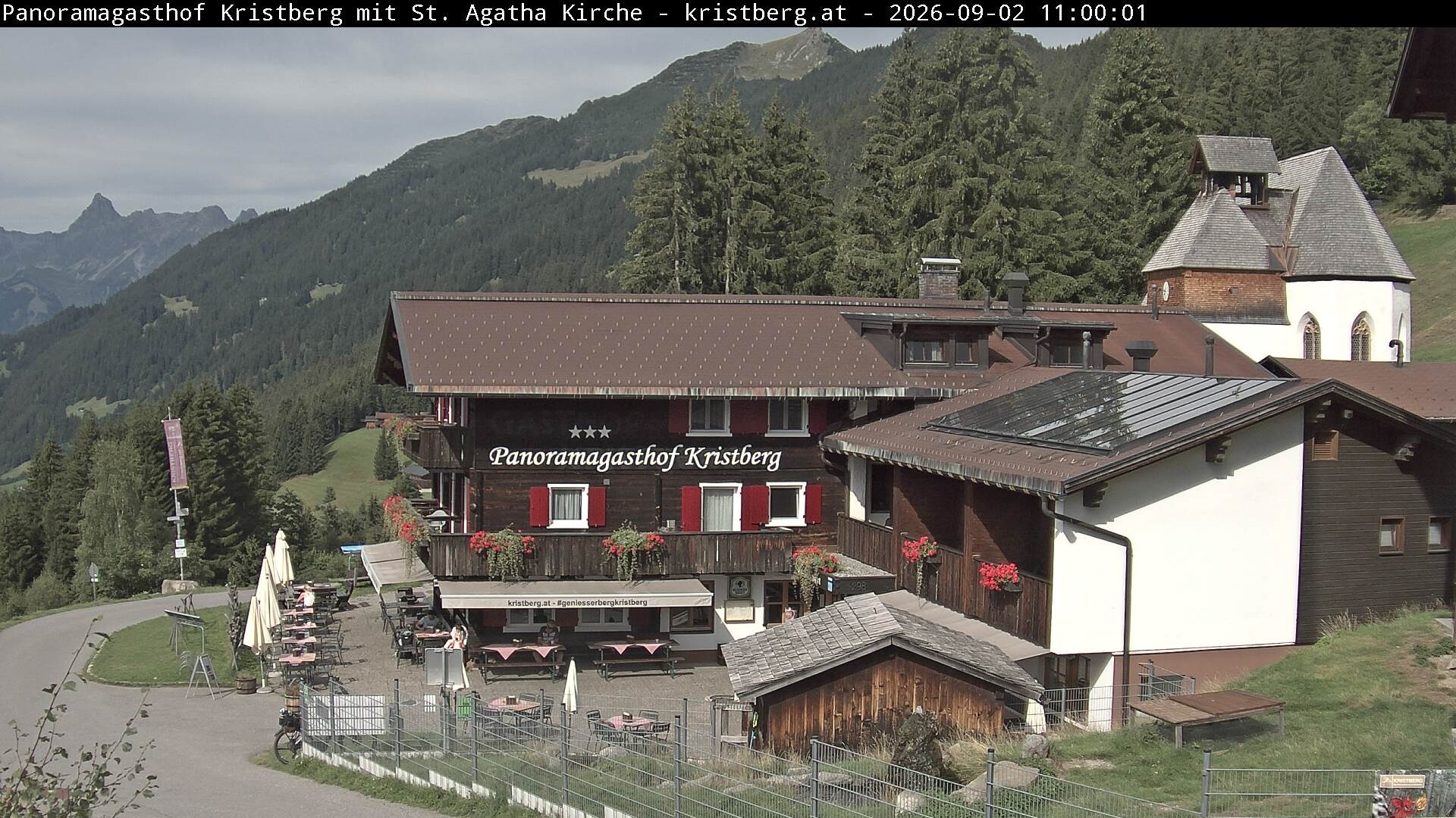 Archiv Foto Webcam Panoramagasthof Kristberg (Silbertal)