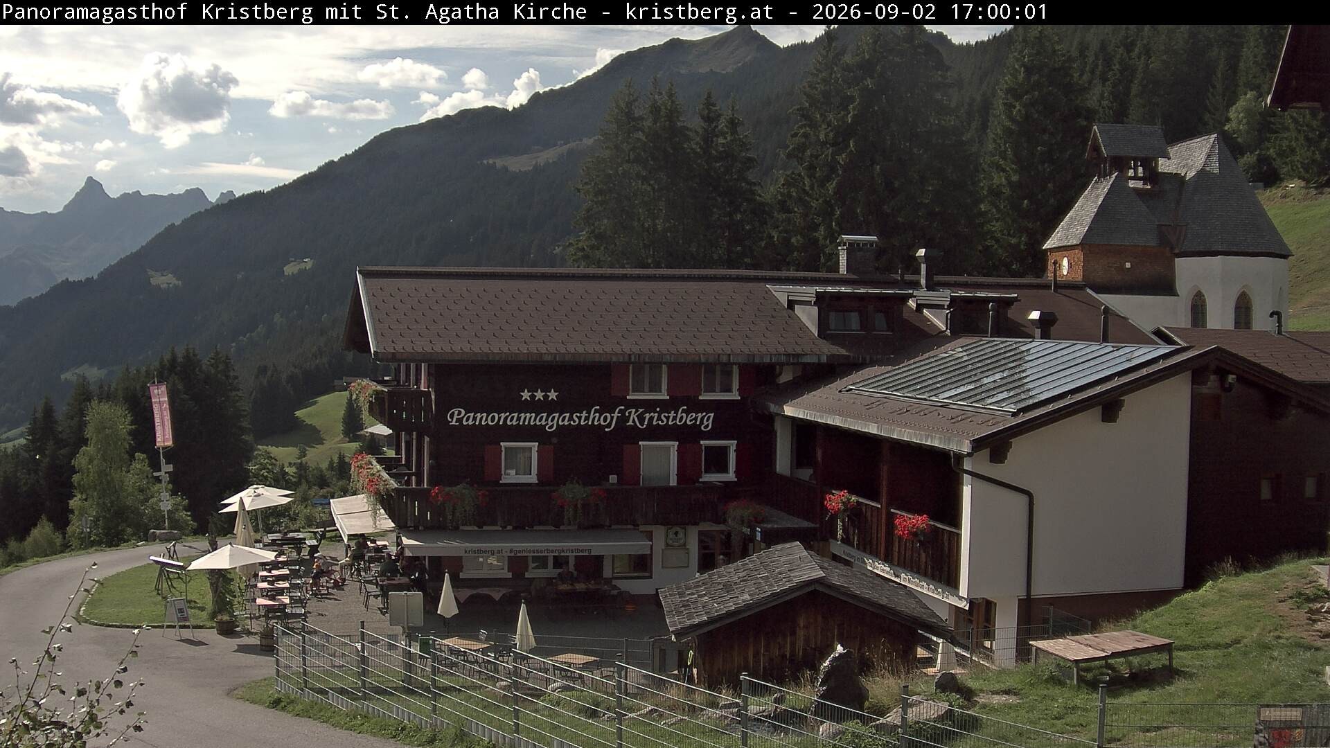 Archiv Foto Webcam Panoramagasthof Kristberg (Silbertal)