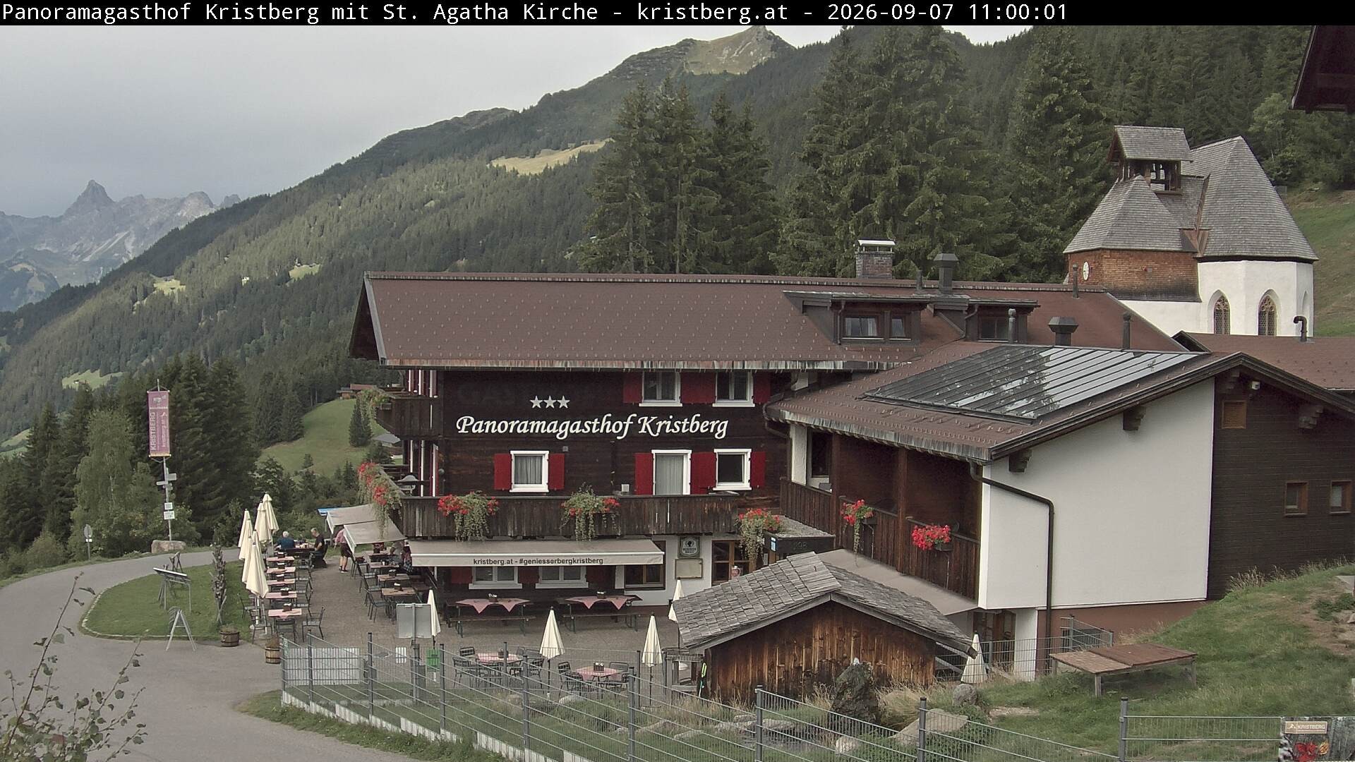 Archiv Foto Webcam Panoramagasthof Kristberg (Silbertal)