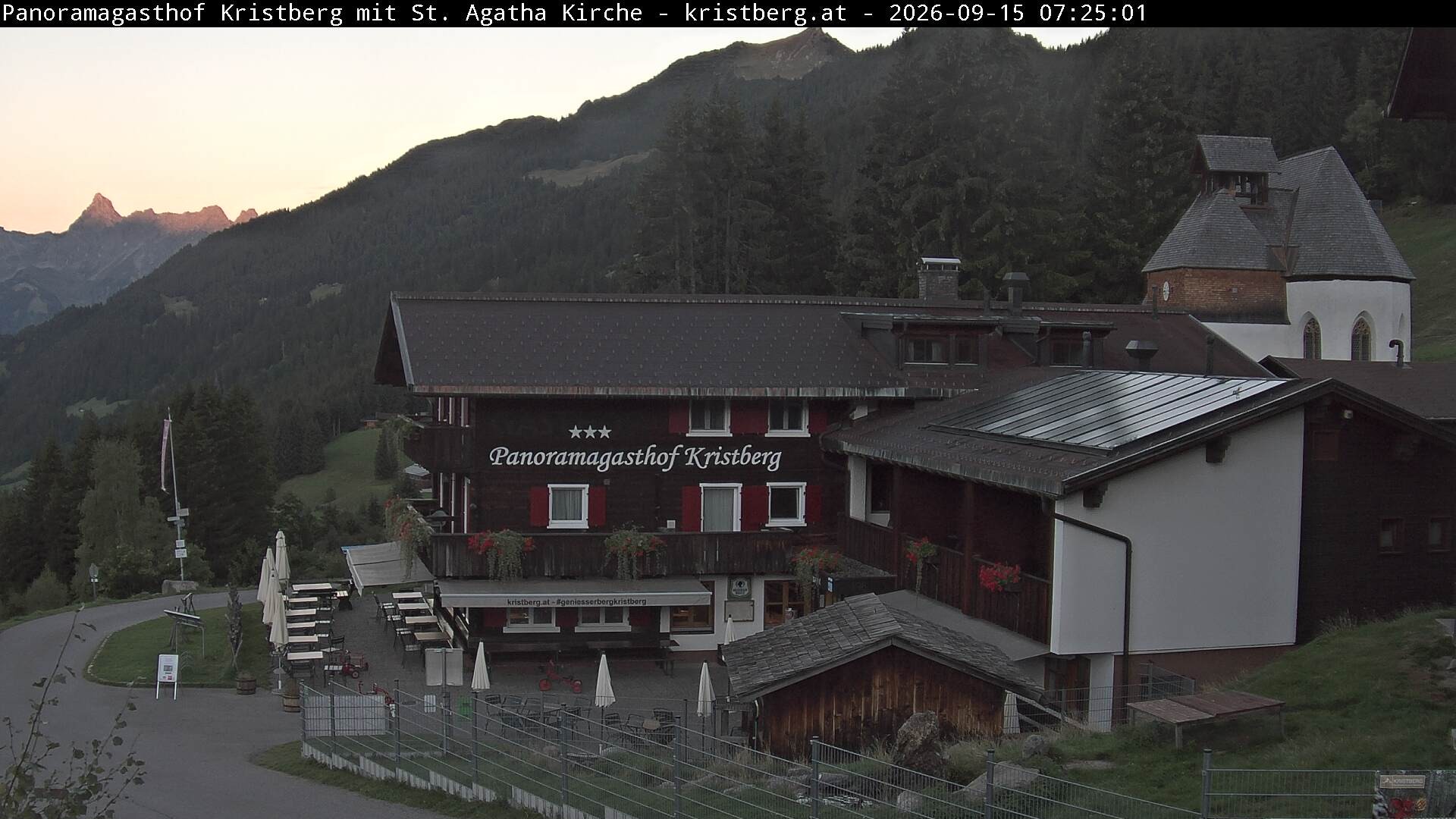 Archiv Foto Webcam Panoramagasthof Kristberg (Silbertal)