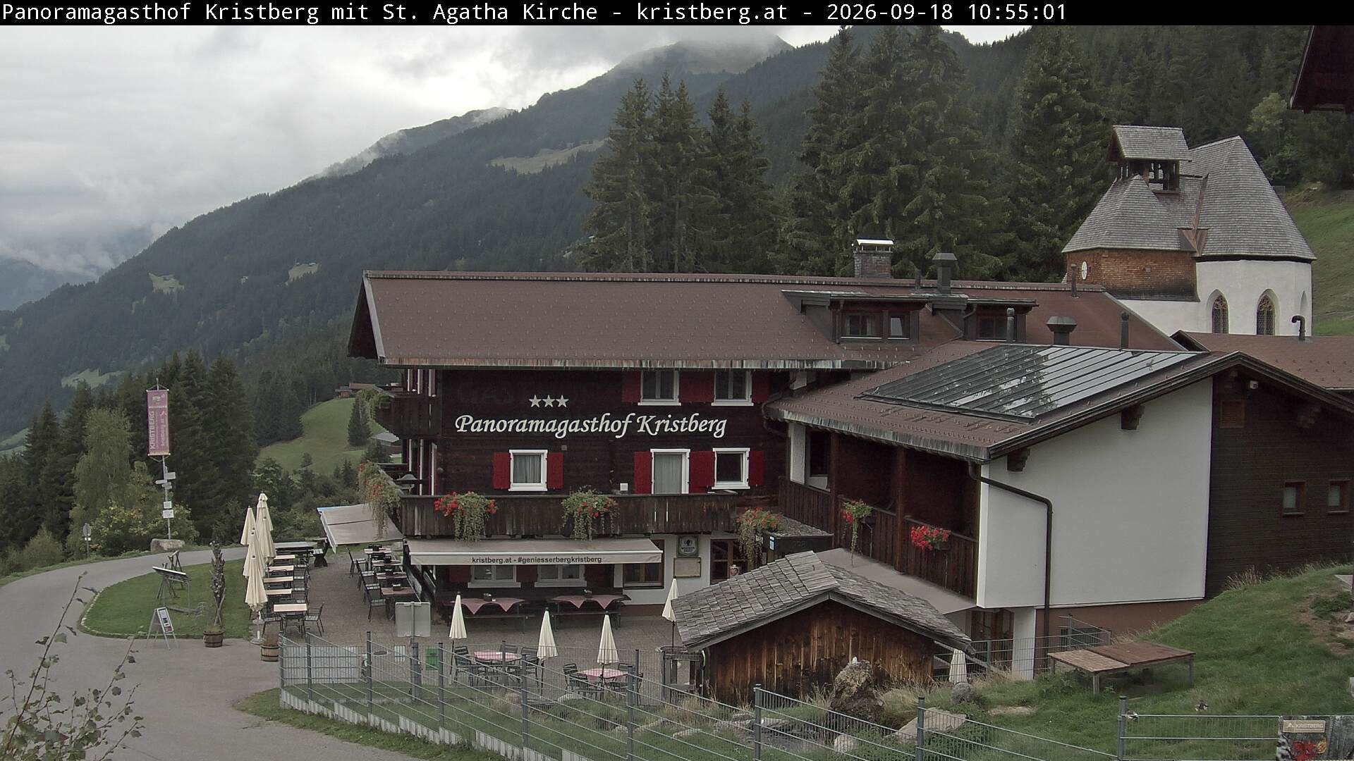 Archiv Foto Webcam Panoramagasthof Kristberg (Silbertal)