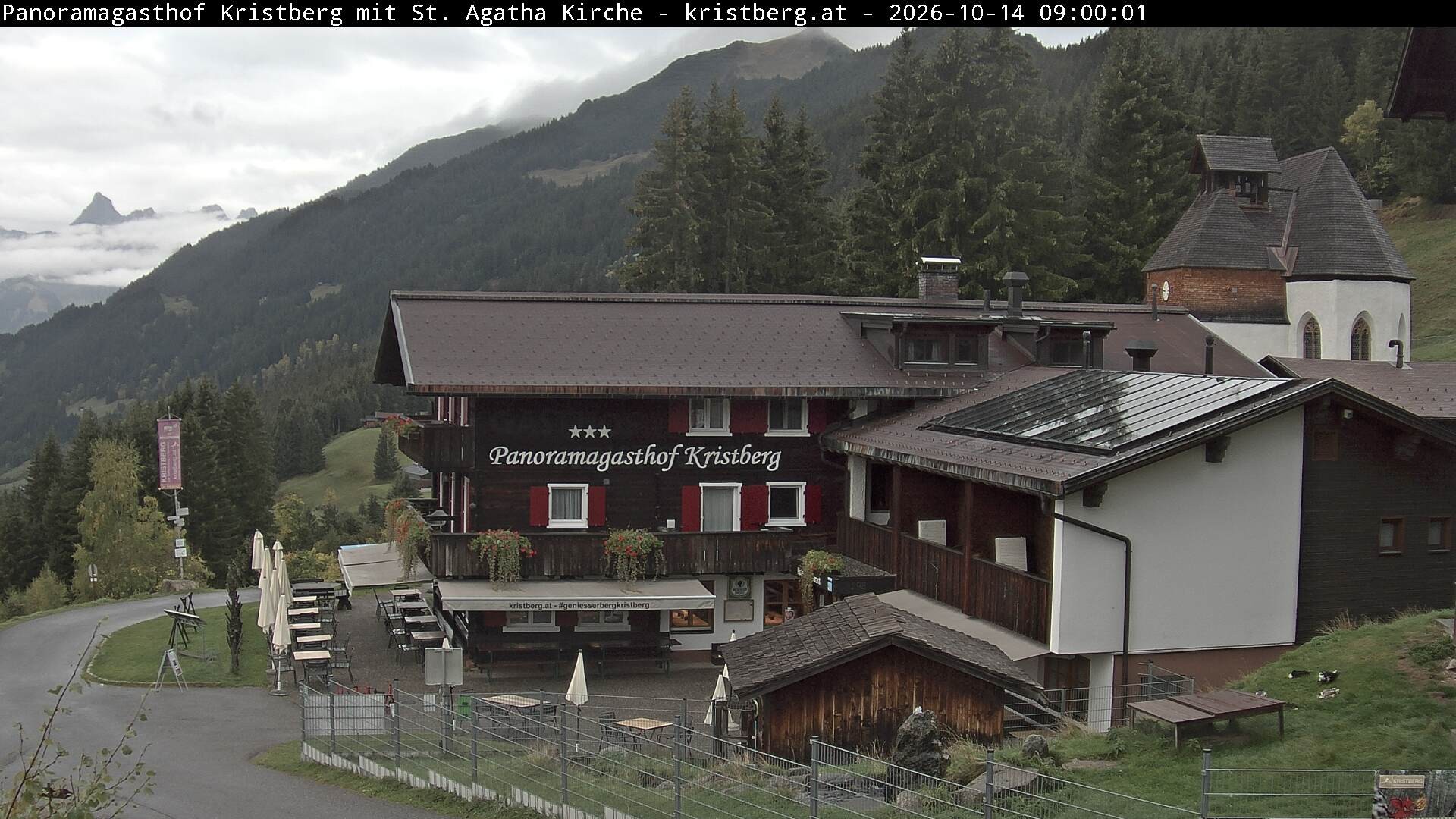 Archiv Foto Webcam Panoramagasthof Kristberg (Silbertal)