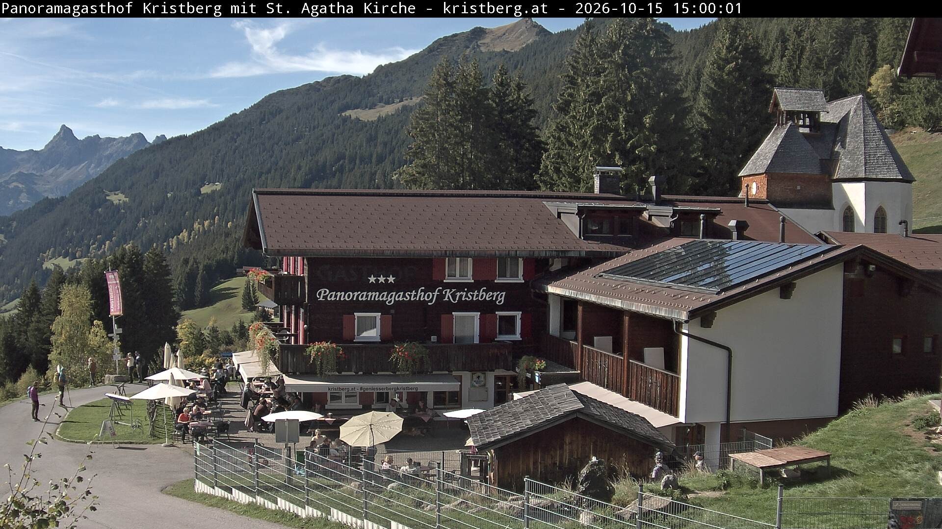 Archiv Foto Webcam Panoramagasthof Kristberg (Silbertal)