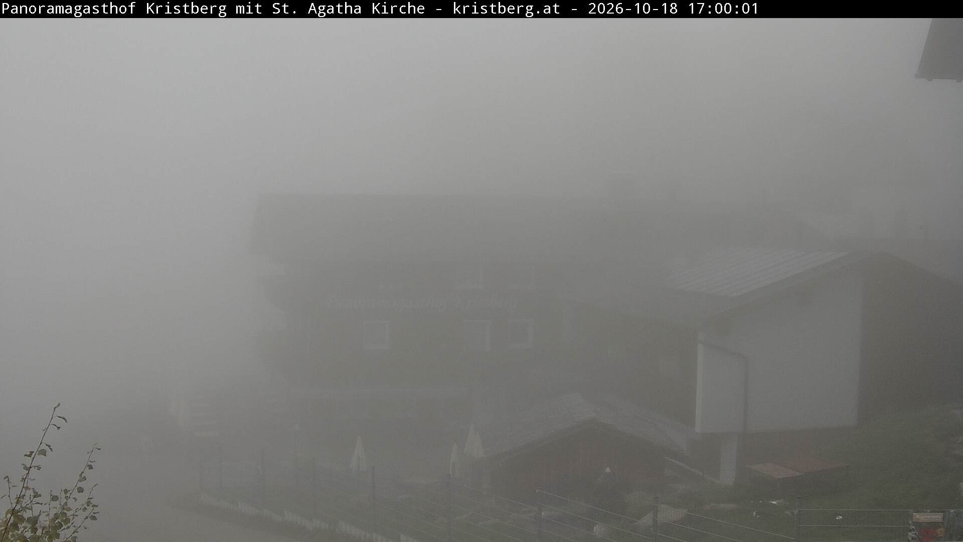 Archived image Webcam Restaurant "Panoramagasthof Kristberg" in Silbertal