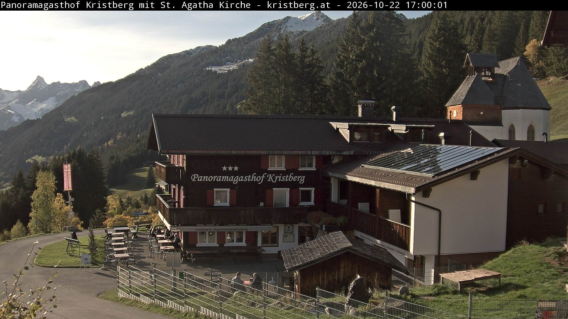 Archiv Foto Webcam Panoramagasthof Kristberg (Silbertal)