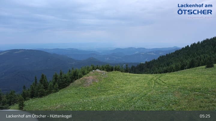 Archiv Foto Webcam Aussicht vom Hüttenkogel in Lackenhof