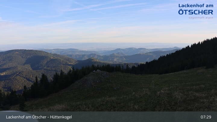 Archiv Foto Webcam Aussicht vom Hüttenkogel in Lackenhof