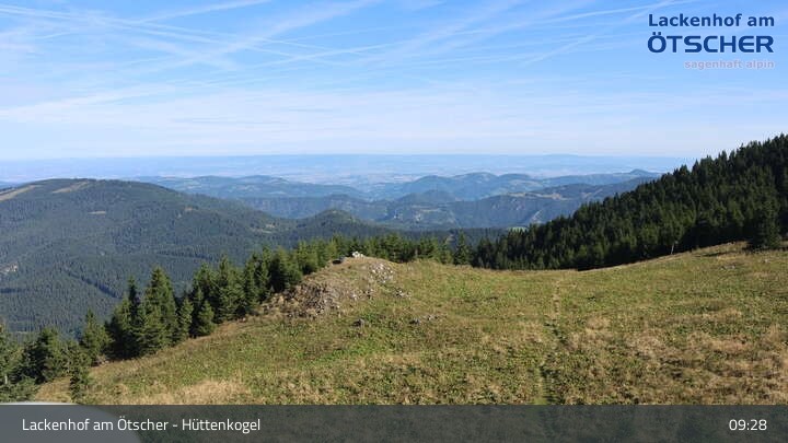 Archiv Foto Webcam Aussicht vom Hüttenkogel in Lackenhof