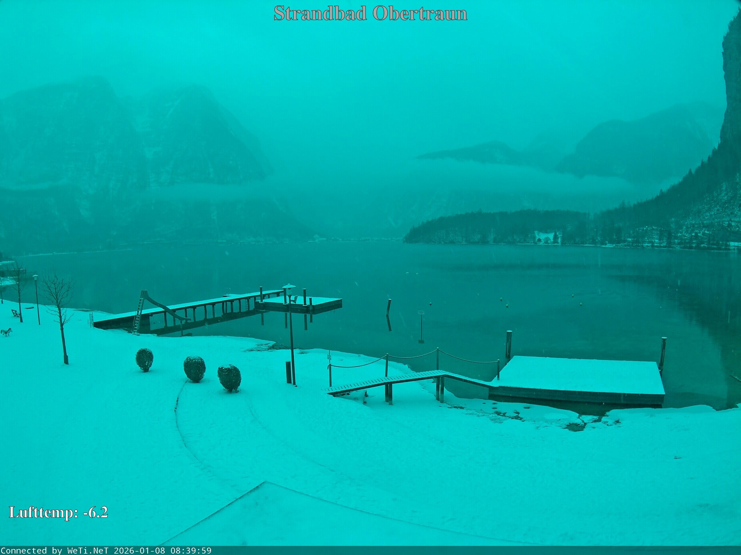 Archiv Foto Webcam Hallstätter See: Strandbad Obertraun