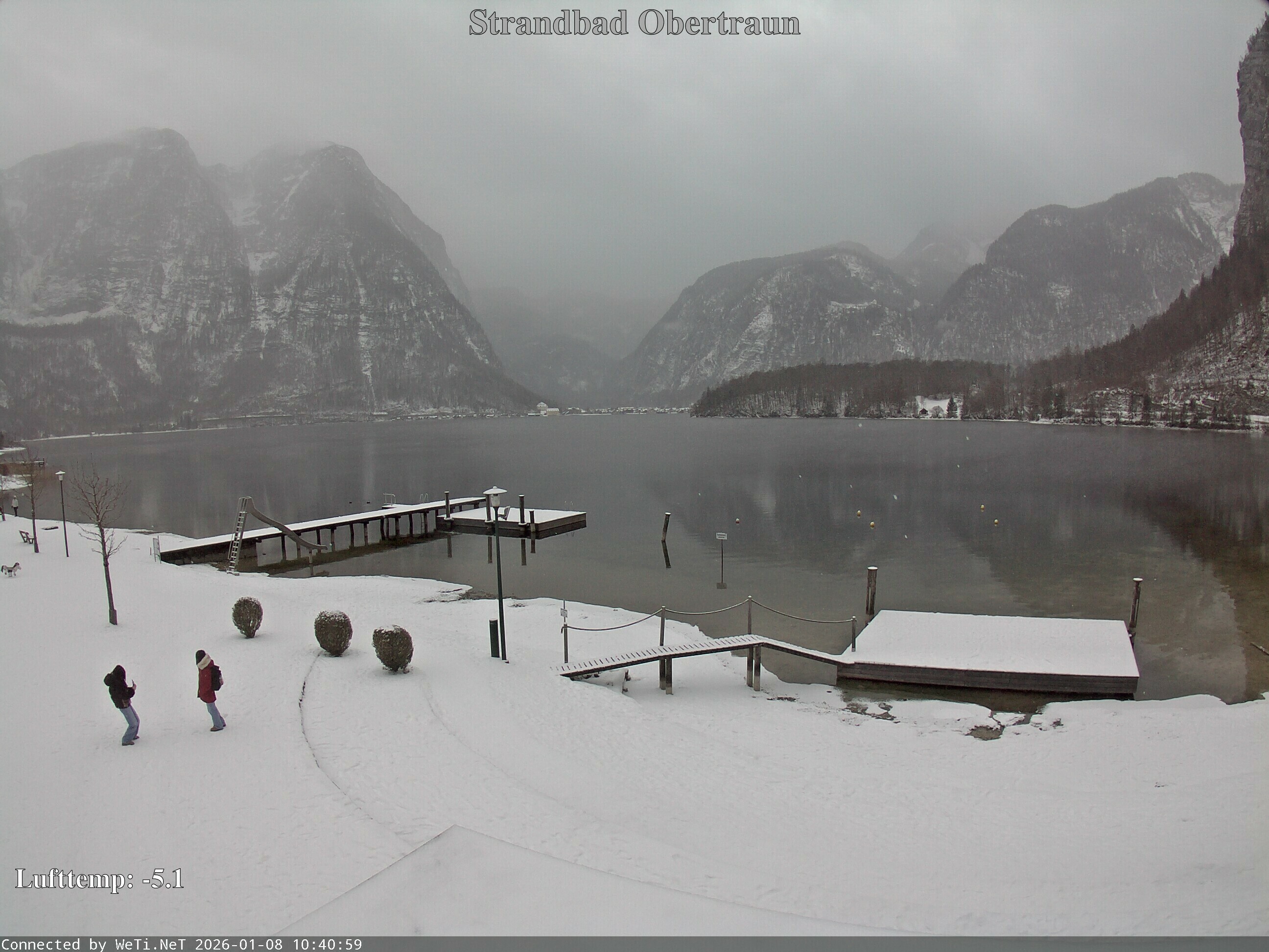 Archiv Foto Webcam Hallstätter See: Strandbad Obertraun