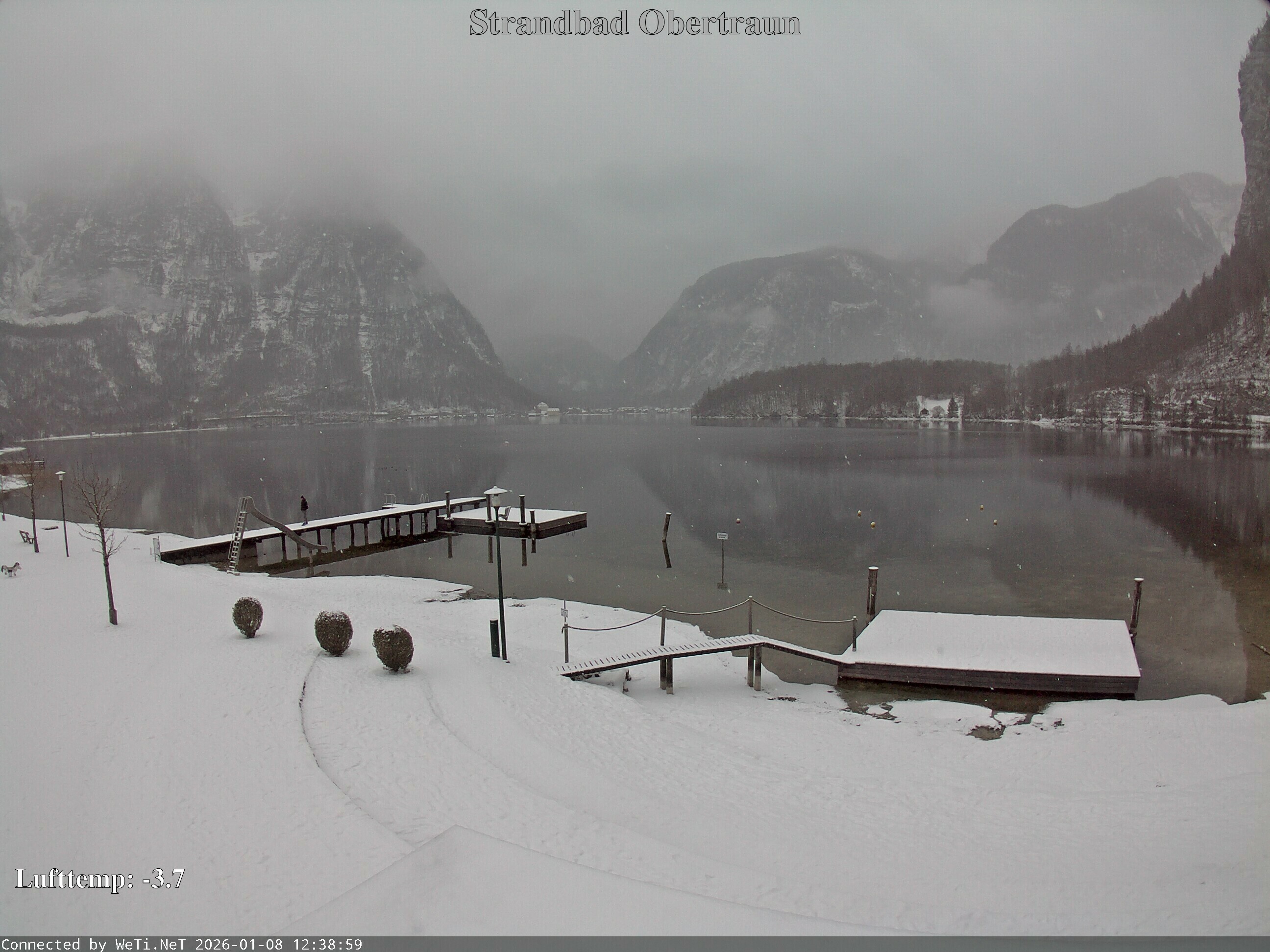 Archiv Foto Webcam Hallstätter See: Strandbad Obertraun