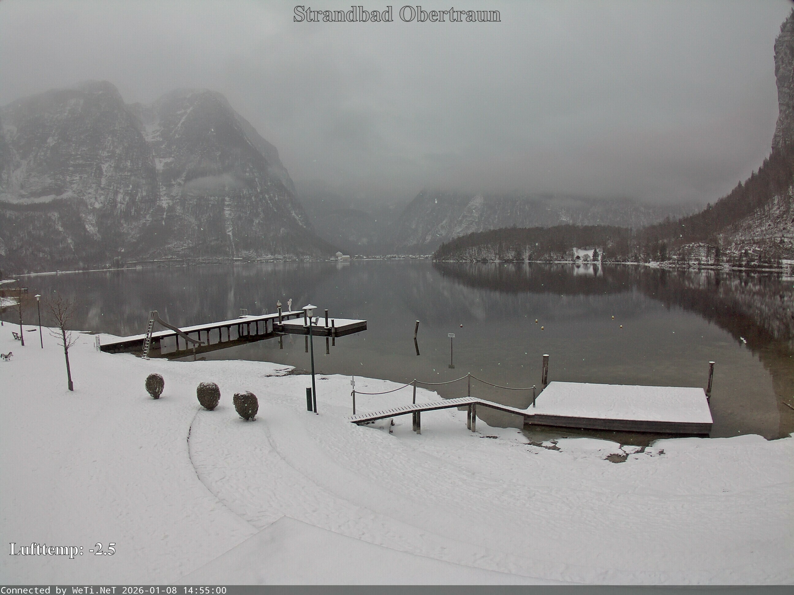 Archiv Foto Webcam Hallstätter See: Strandbad Obertraun
