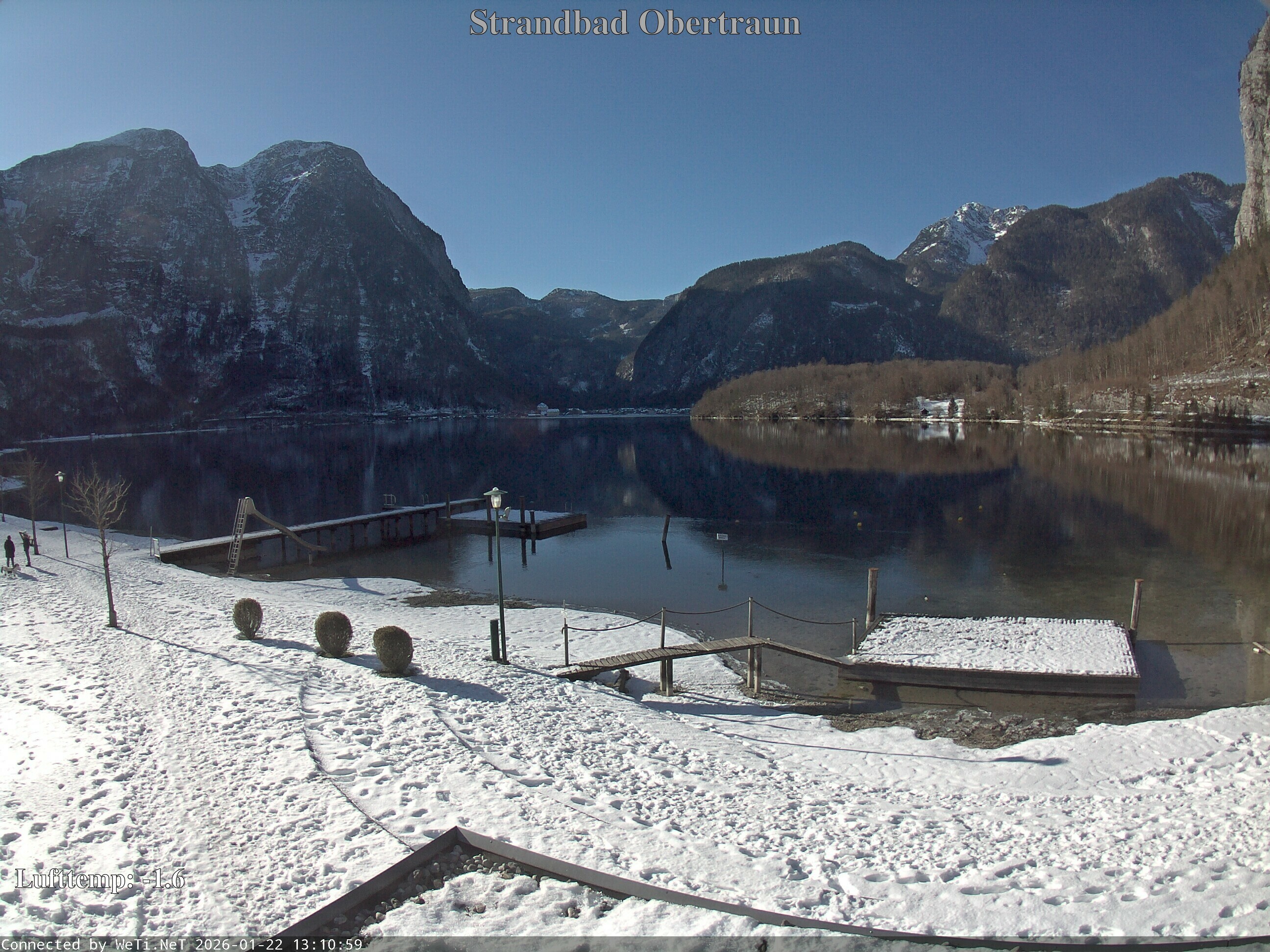 Archiv Foto Webcam Hallstätter See: Strandbad Obertraun