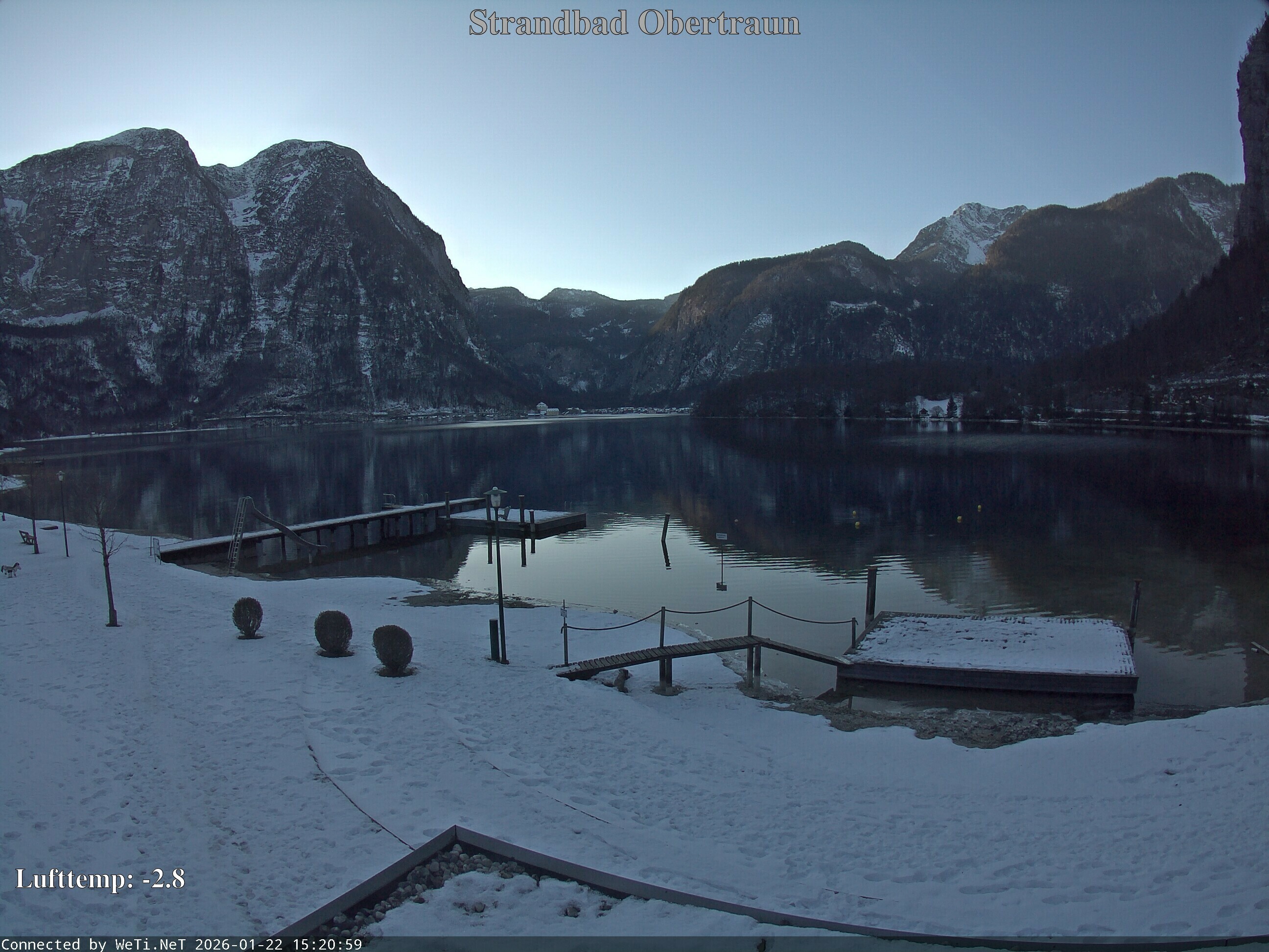 Archiv Foto Webcam Hallstätter See: Strandbad Obertraun