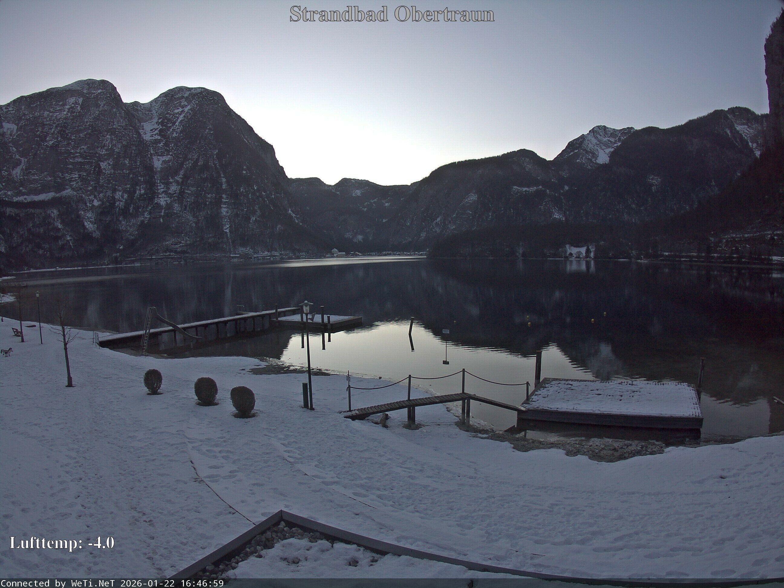 Archiv Foto Webcam Hallstätter See: Strandbad Obertraun