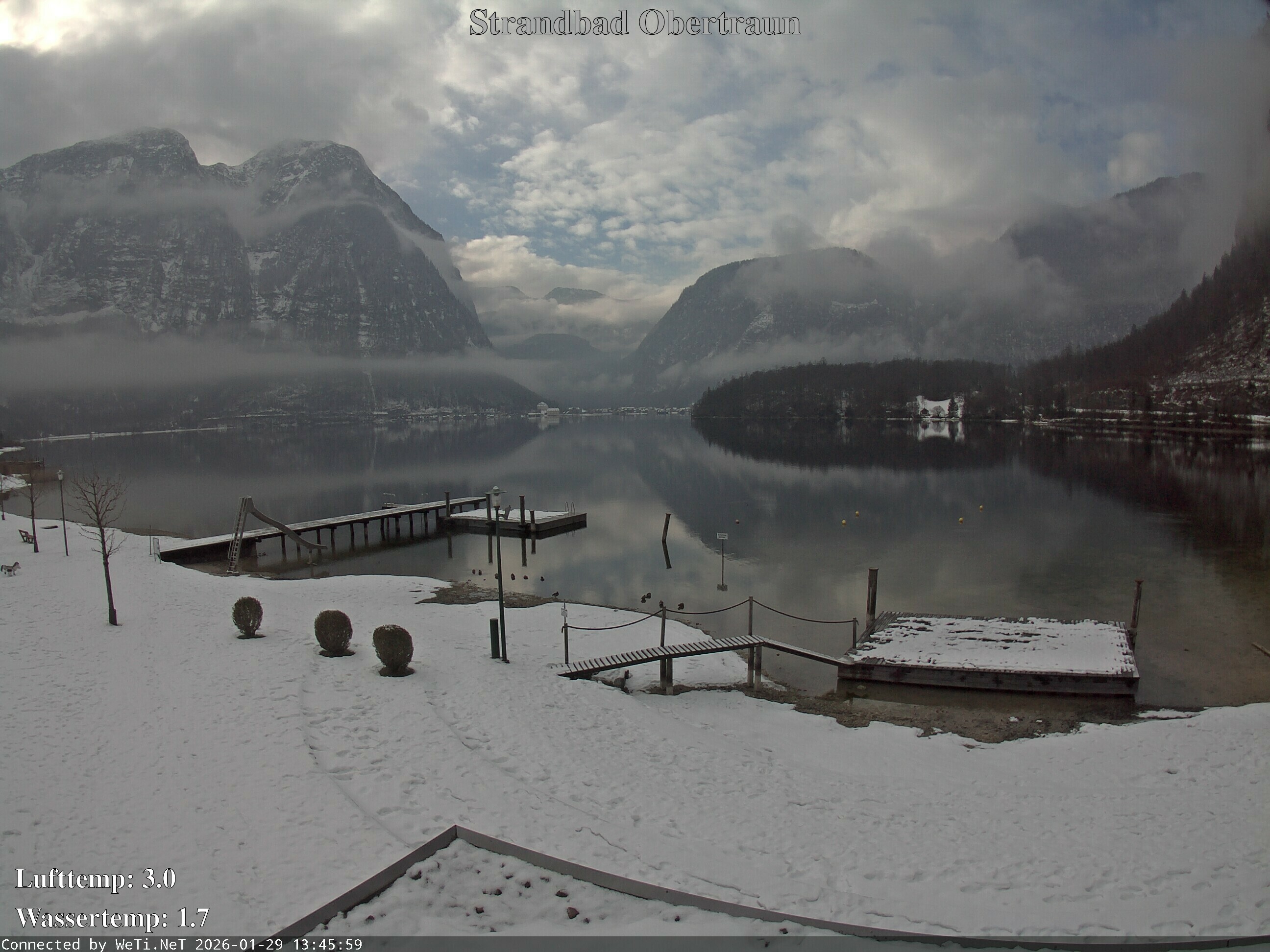 Archiv Foto Webcam Hallstätter See: Strandbad Obertraun