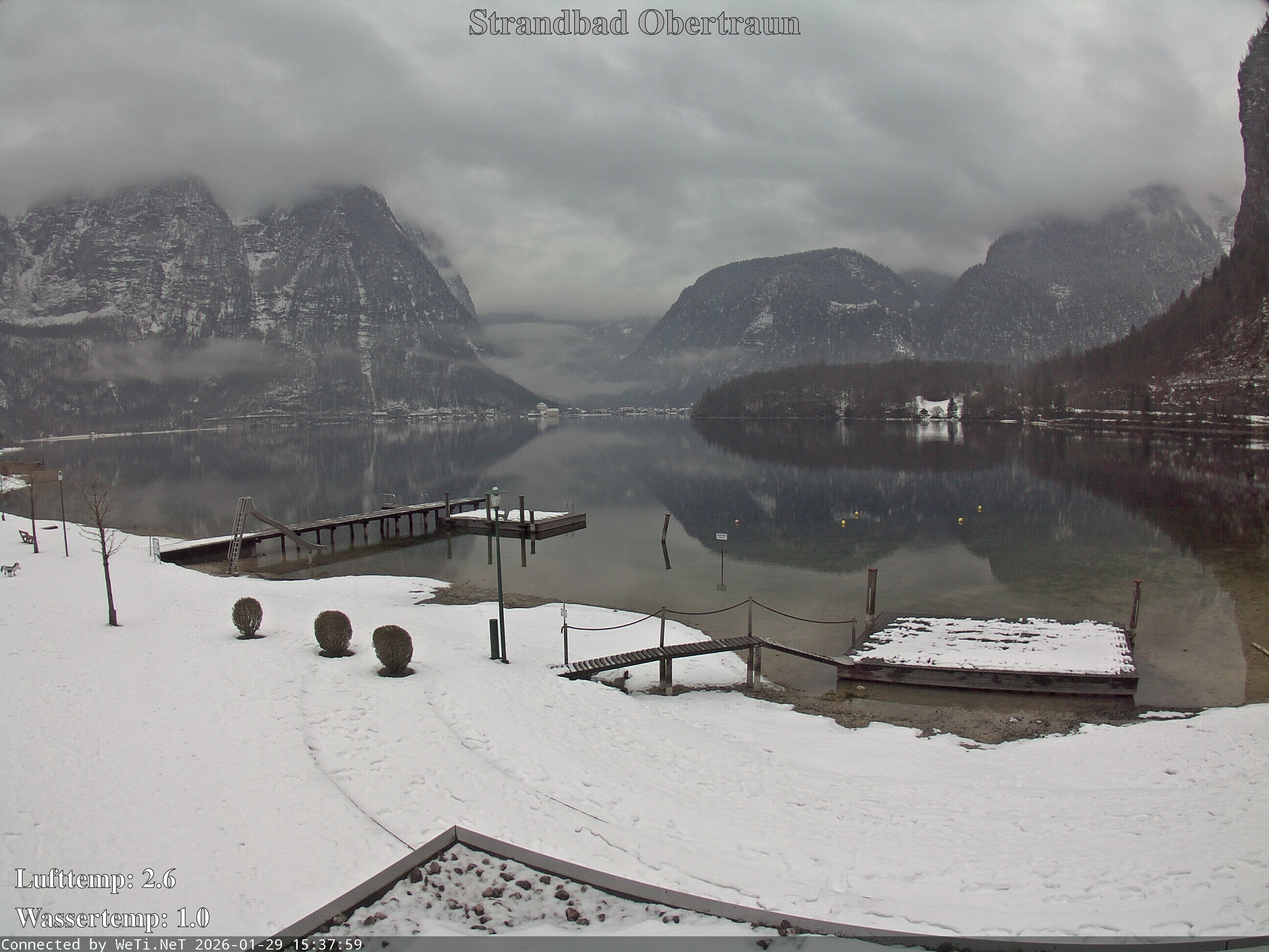 Archiv Foto Webcam Hallstätter See: Strandbad Obertraun