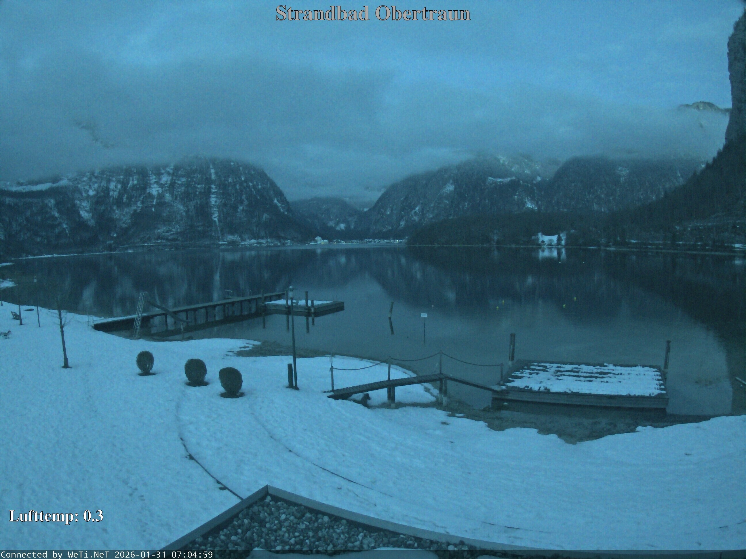 Archiv Foto Webcam Hallstätter See: Strandbad Obertraun