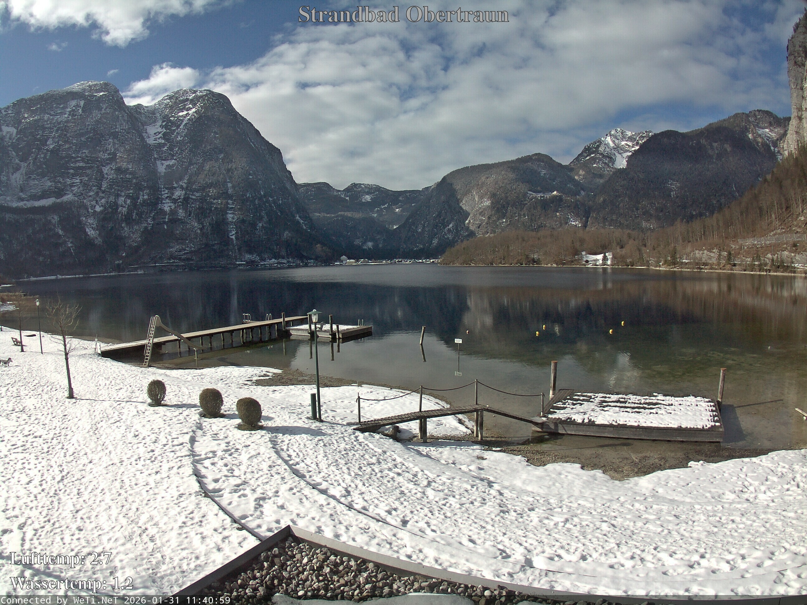 Archiv Foto Webcam Hallstätter See: Strandbad Obertraun