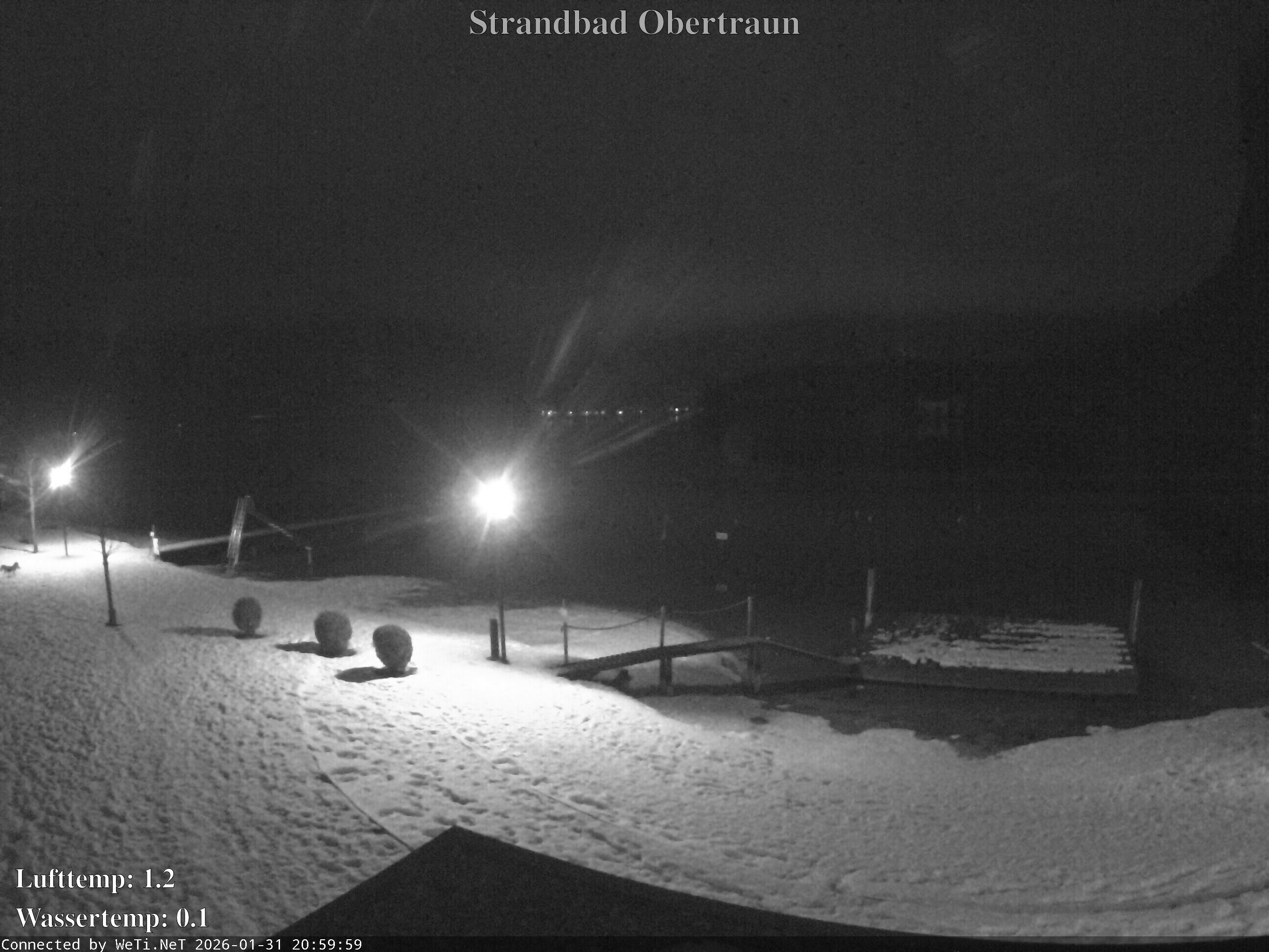 Archiv Foto Webcam Hallstätter See: Strandbad Obertraun