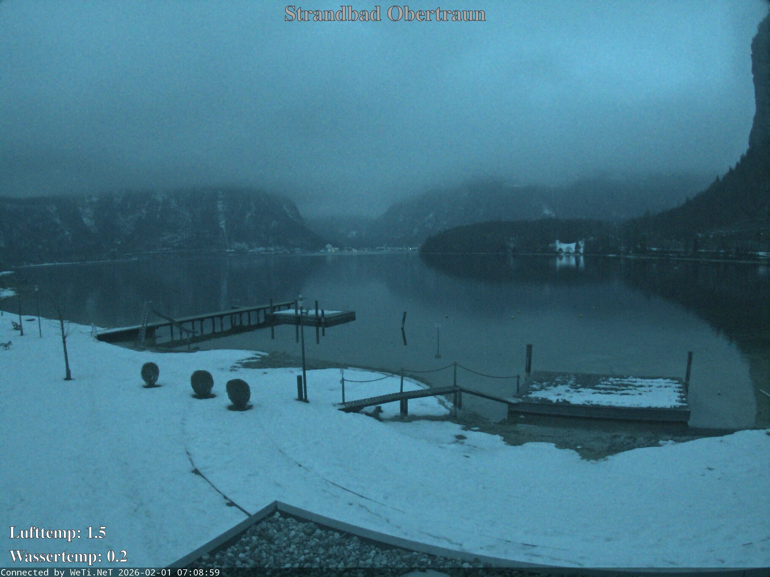 Archiv Foto Webcam Hallstätter See: Strandbad Obertraun