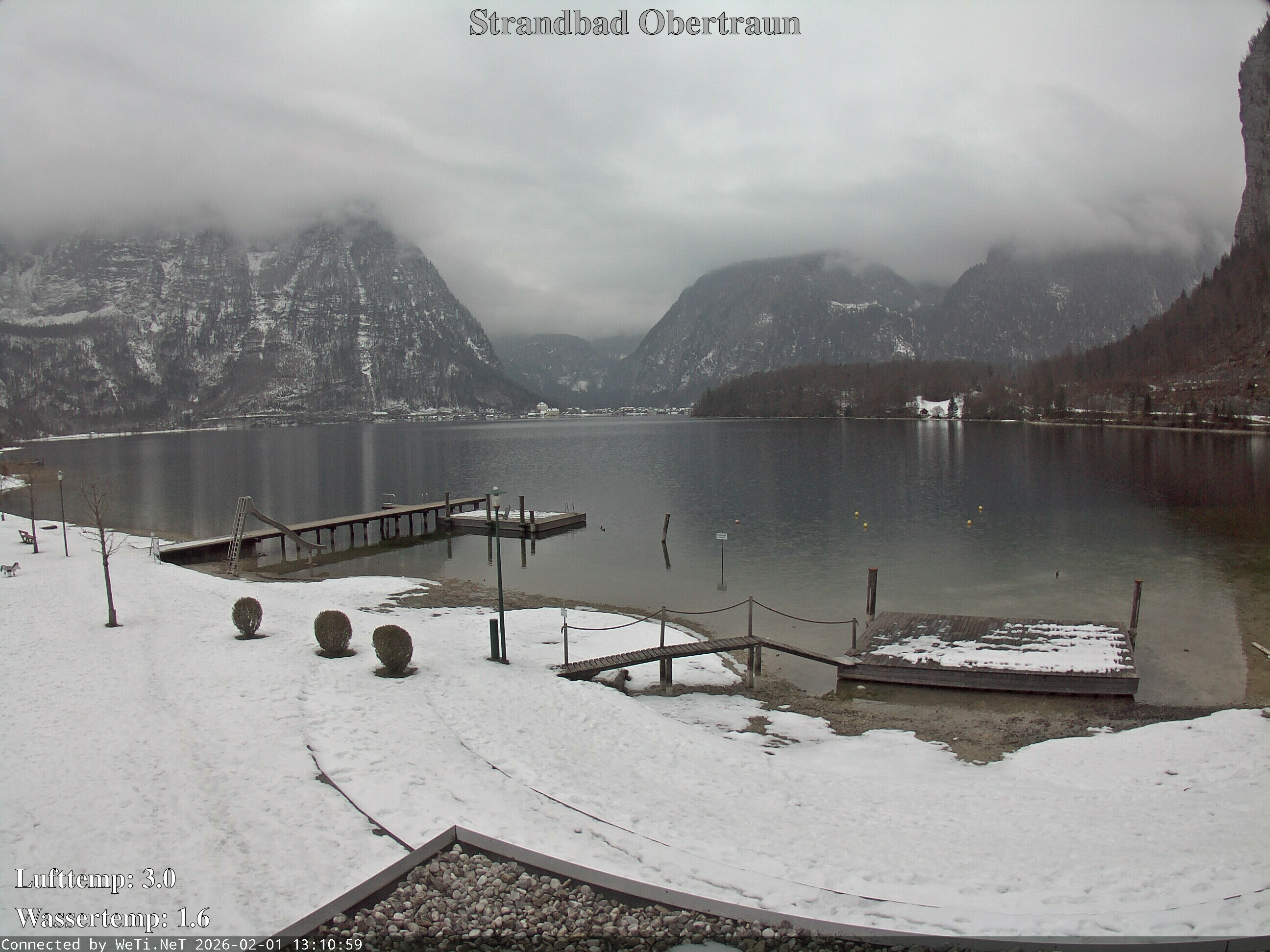 Archiv Foto Webcam Hallstätter See: Strandbad Obertraun