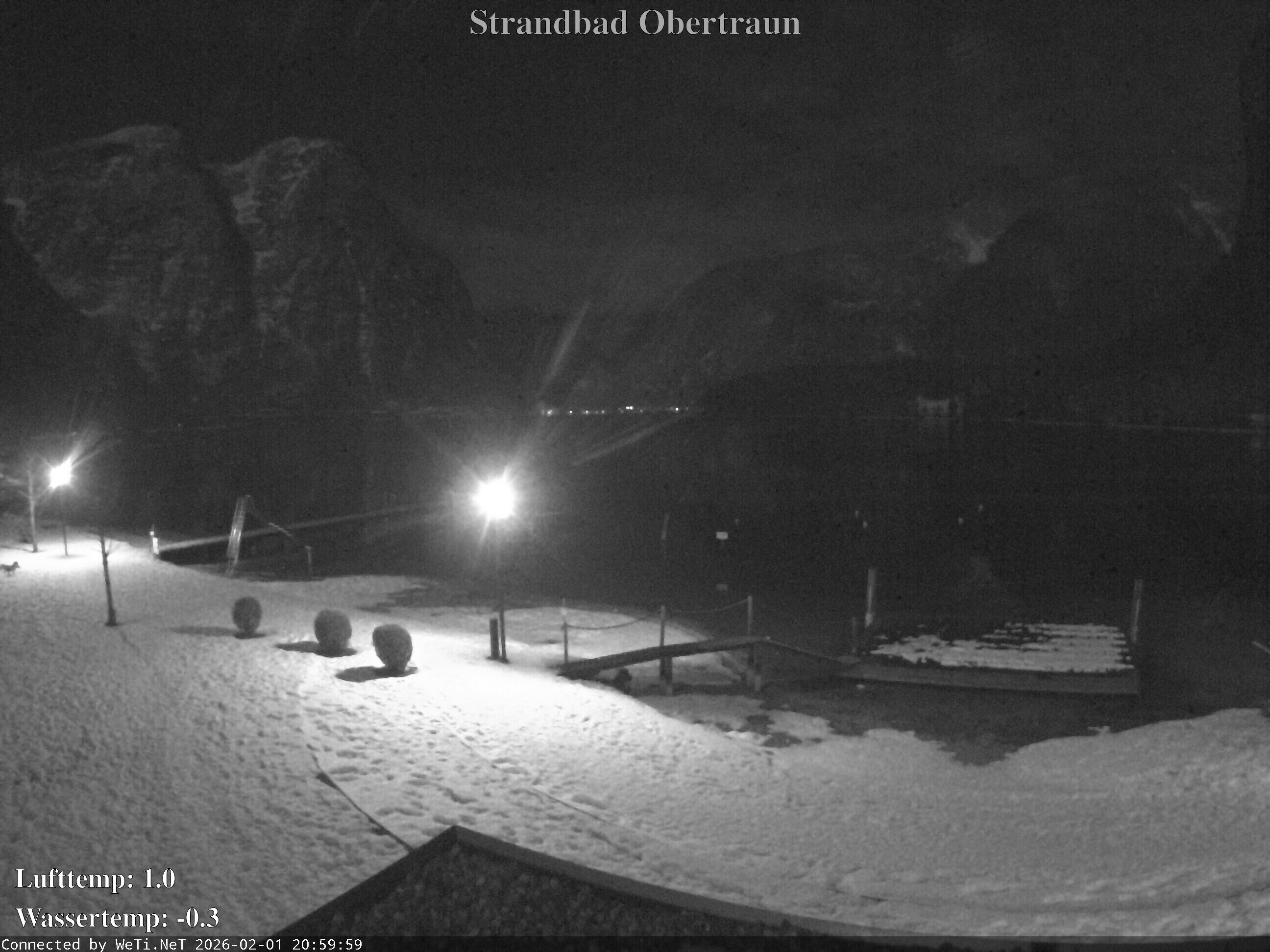 Archiv Foto Webcam Hallstätter See: Strandbad Obertraun
