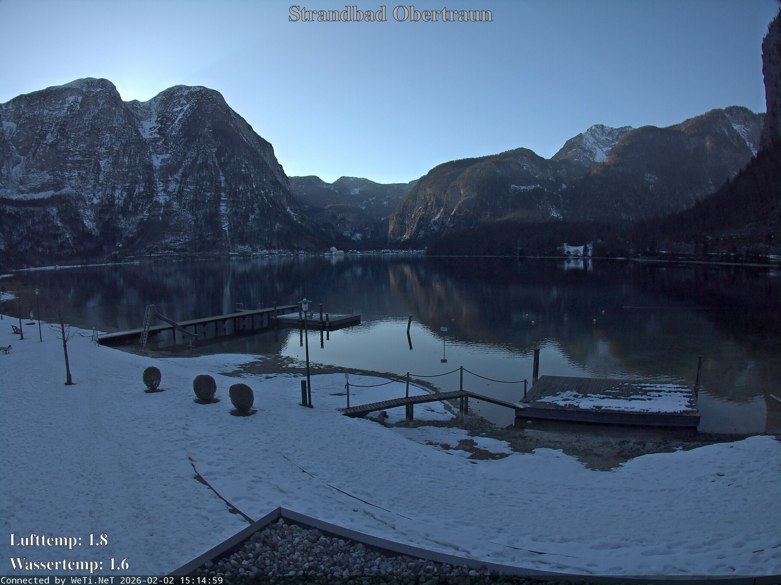 Archiv Foto Webcam Hallstätter See: Strandbad Obertraun