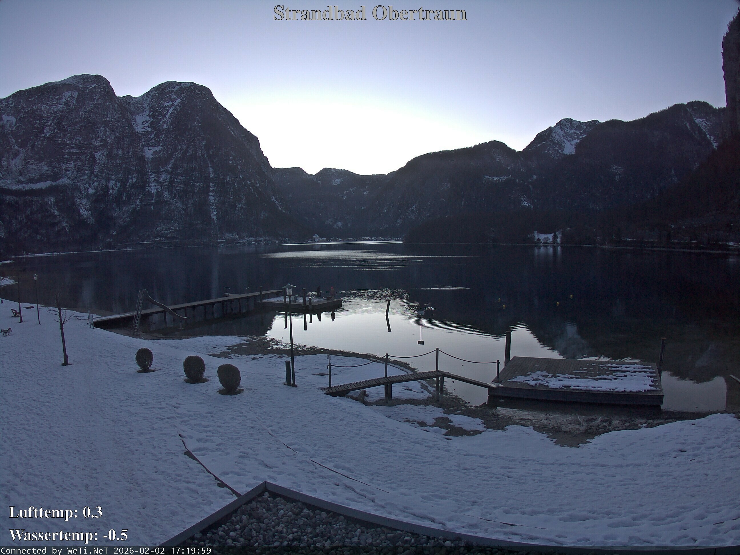 Archiv Foto Webcam Hallstätter See: Strandbad Obertraun