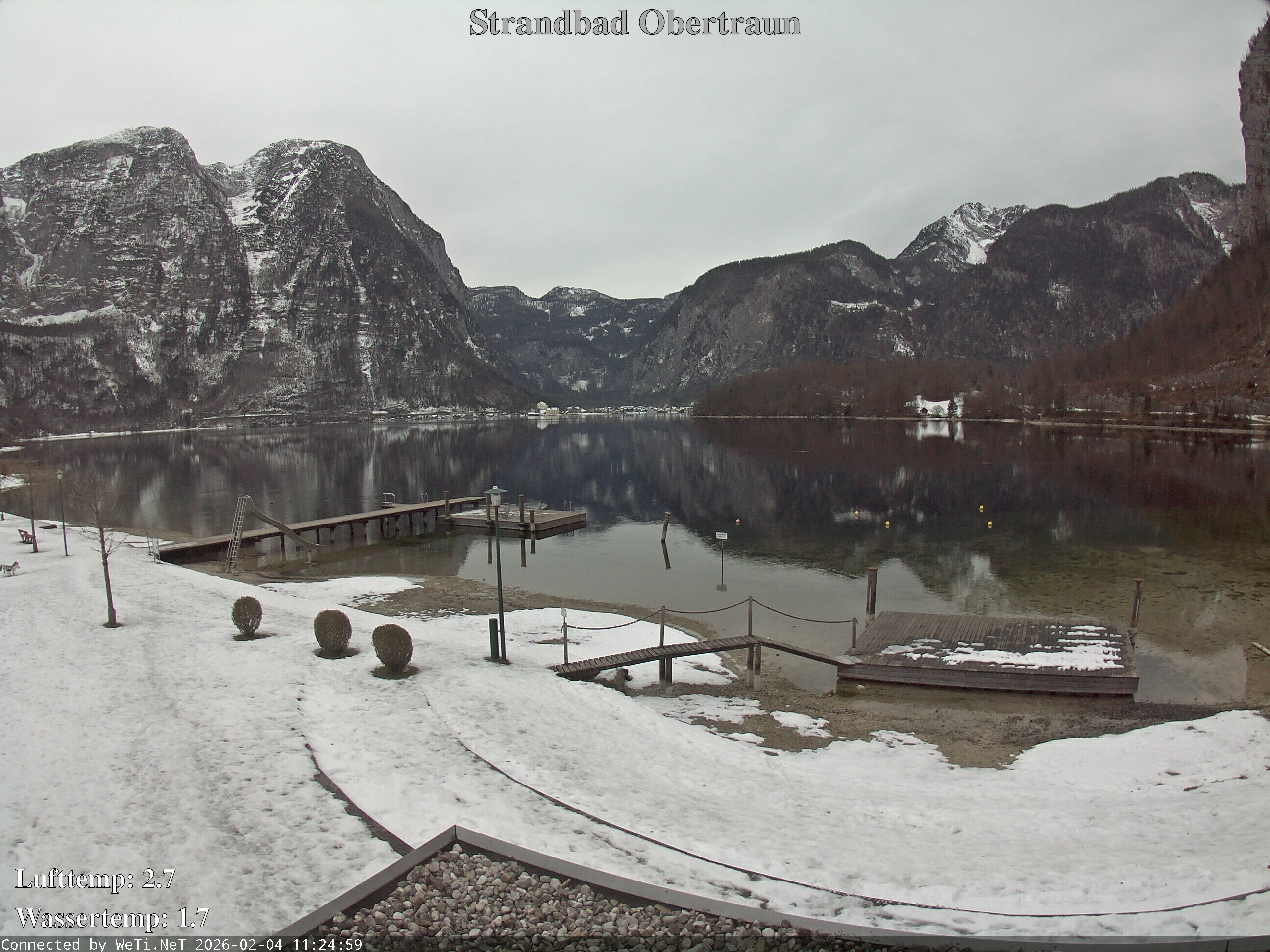 Archiv Foto Webcam Hallstätter See: Strandbad Obertraun