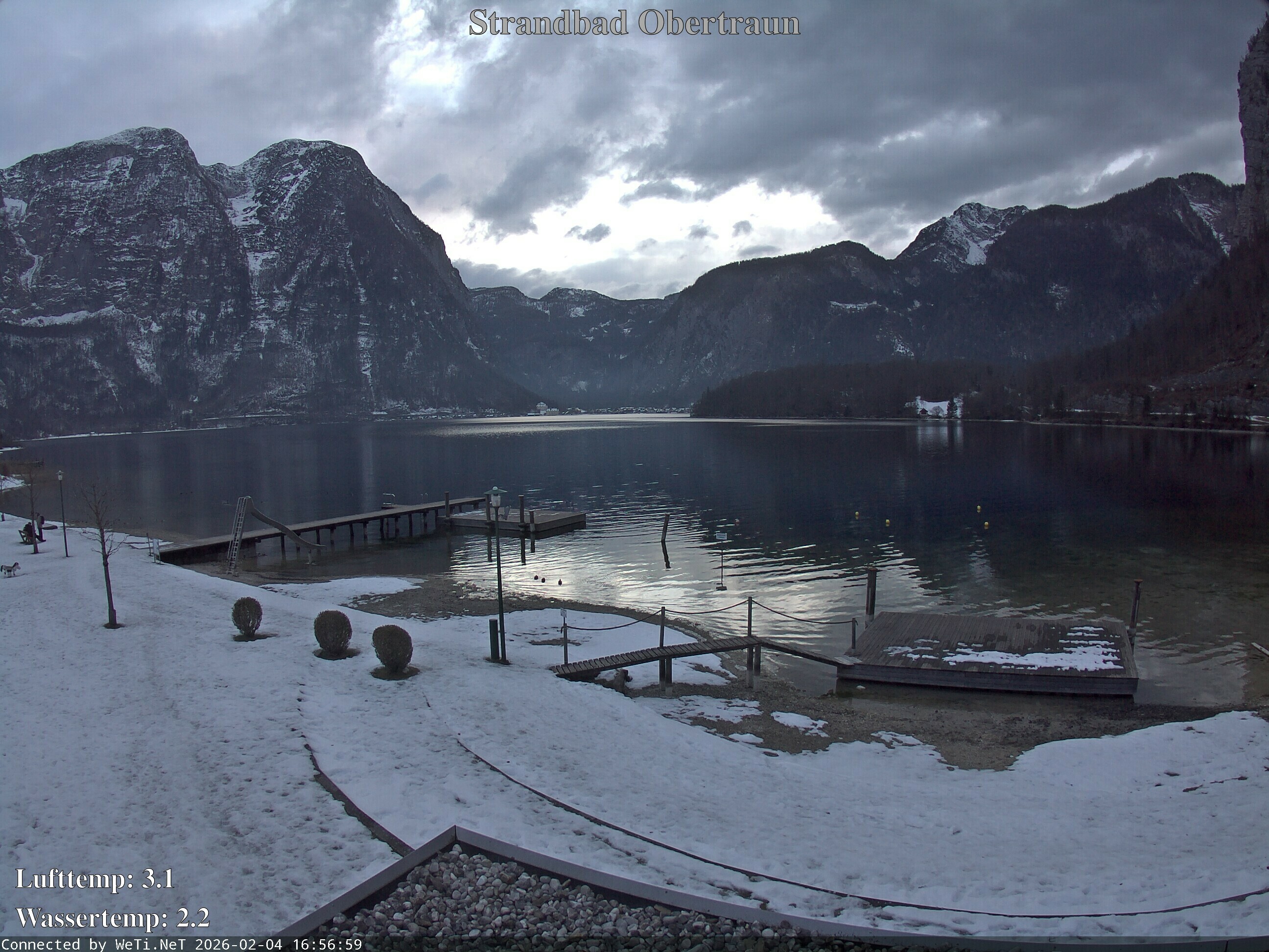 Archiv Foto Webcam Hallstätter See: Strandbad Obertraun