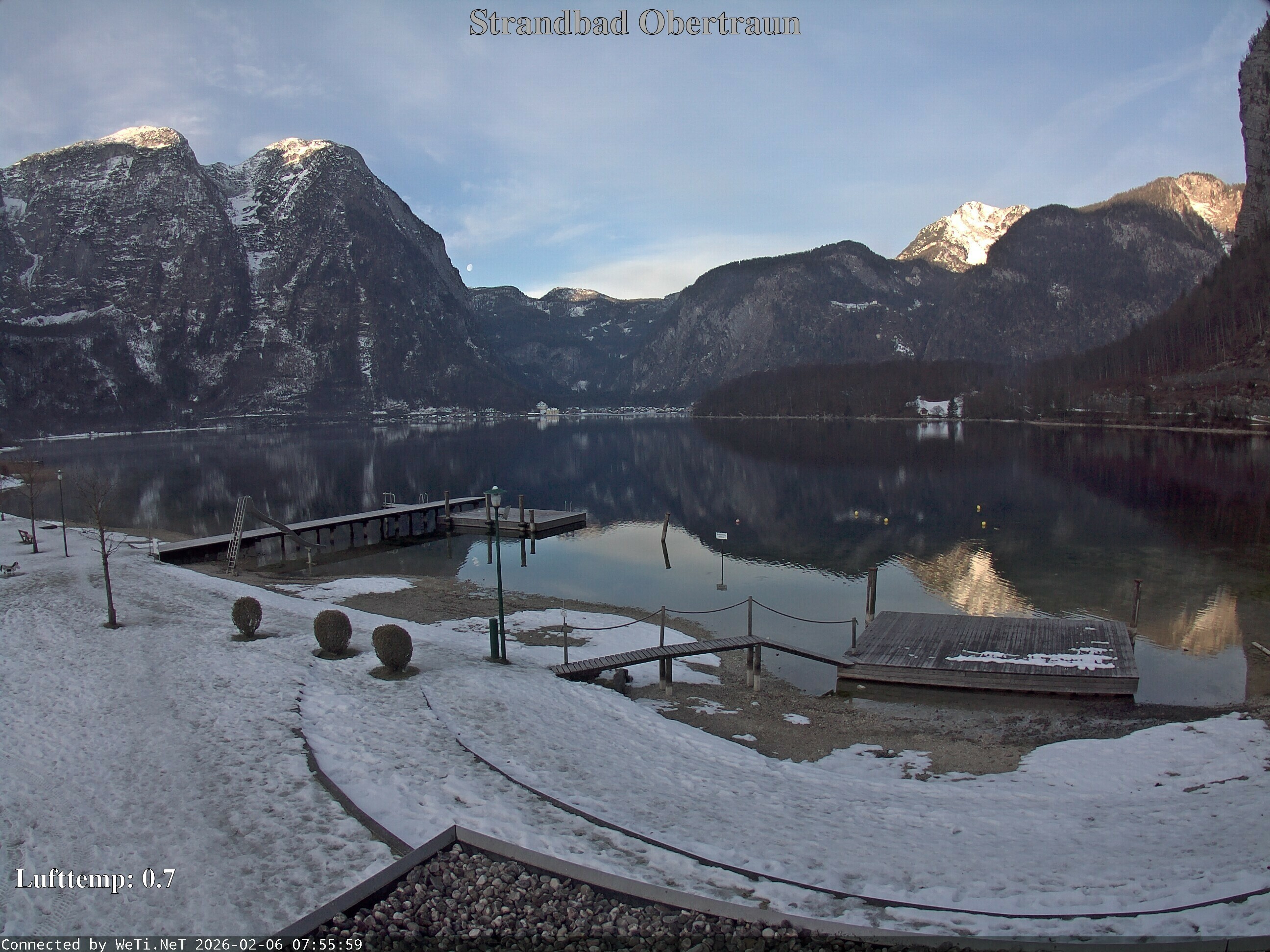 Archiv Foto Webcam Hallstätter See: Strandbad Obertraun