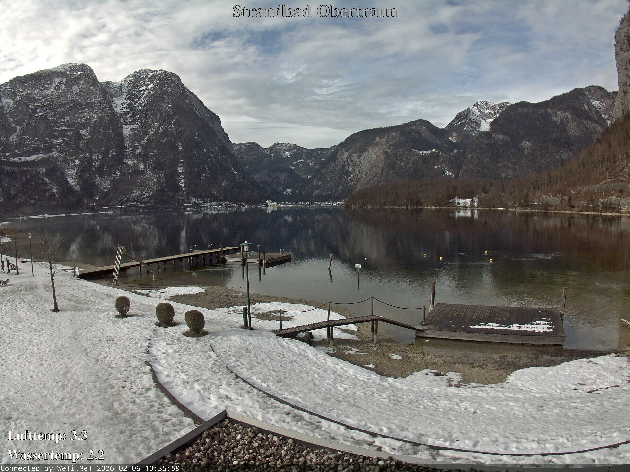 Archiv Foto Webcam Hallstätter See: Strandbad Obertraun