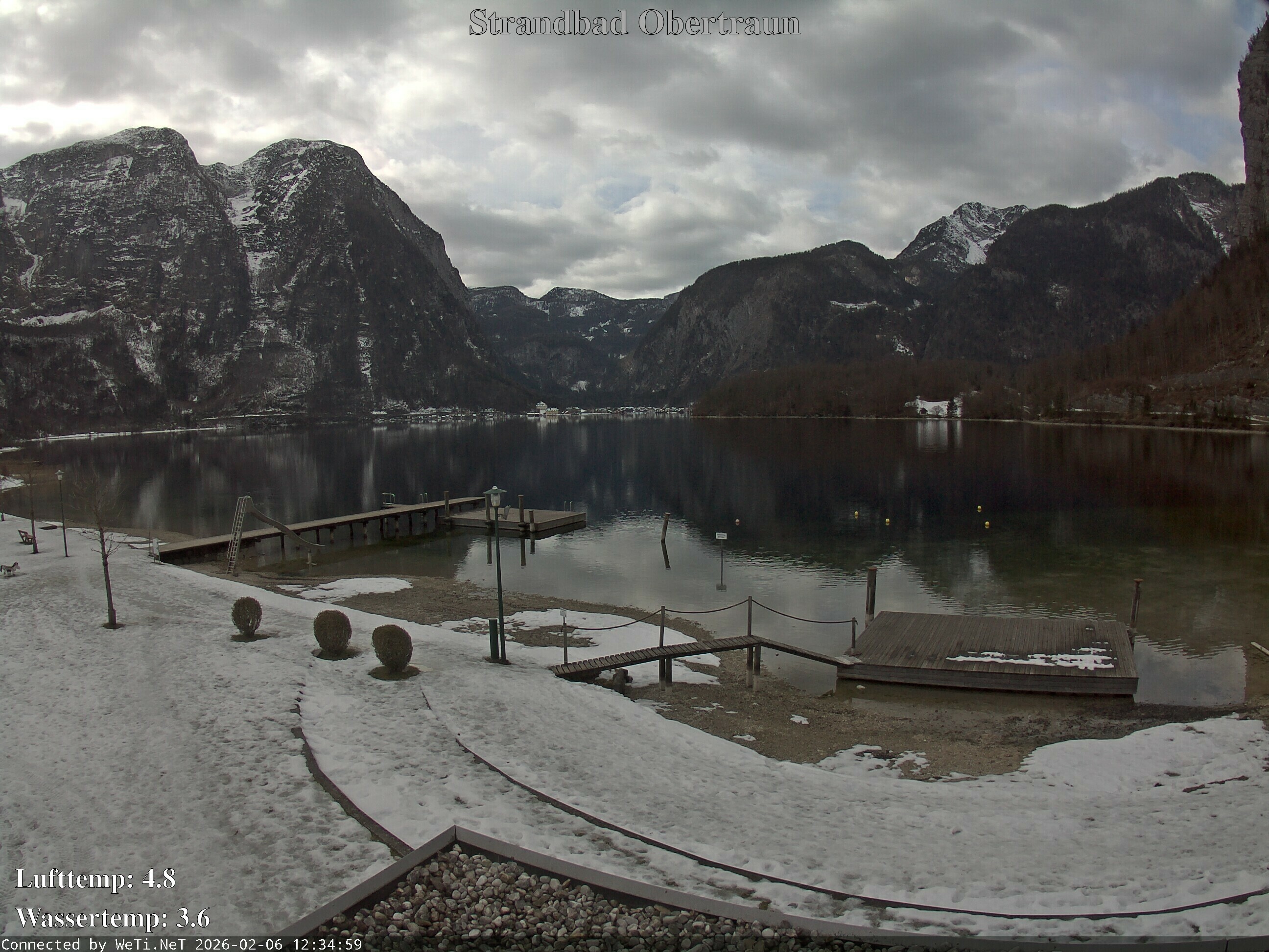 Archiv Foto Webcam Hallstätter See: Strandbad Obertraun