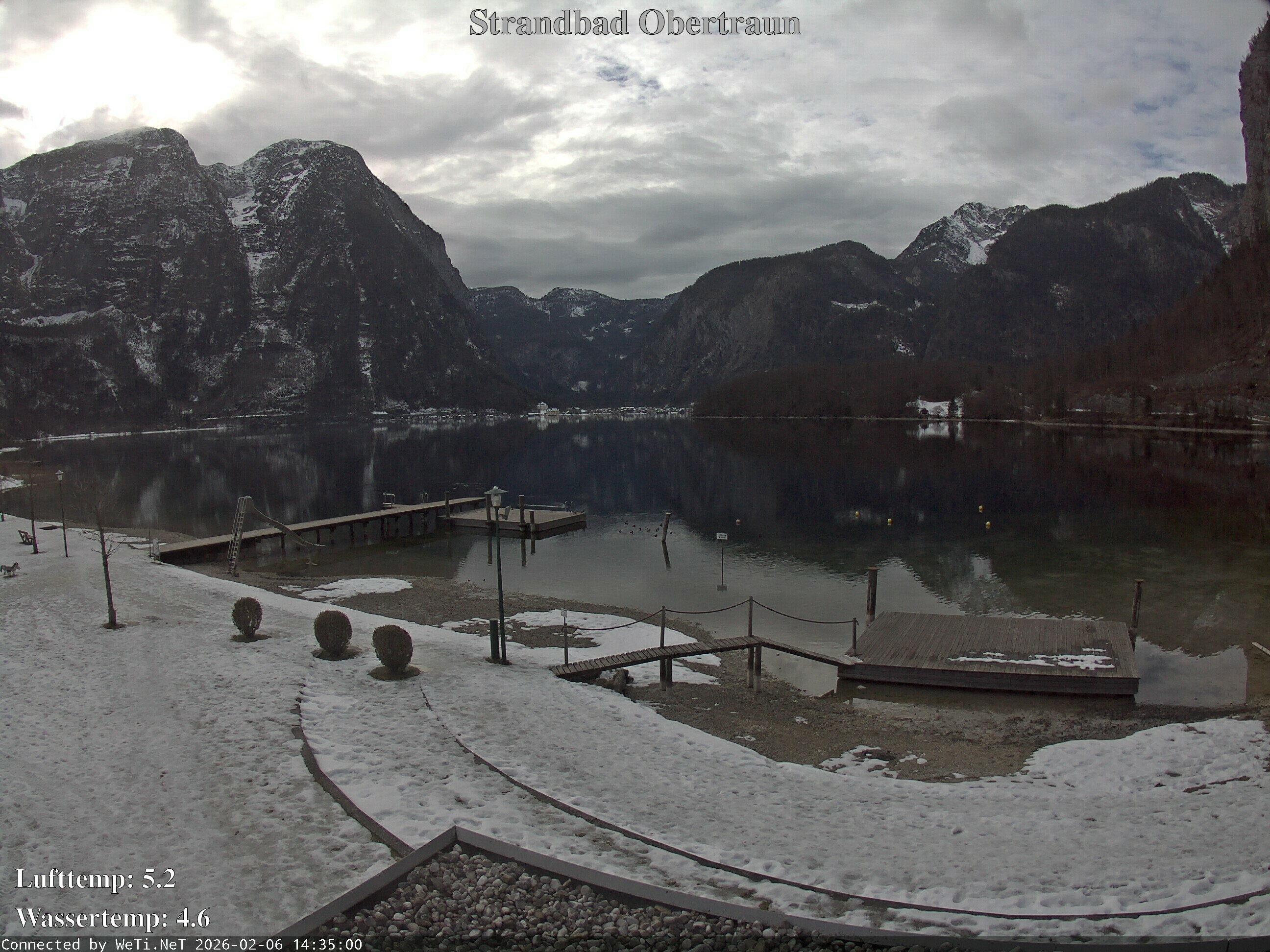 Archiv Foto Webcam Hallstätter See: Strandbad Obertraun