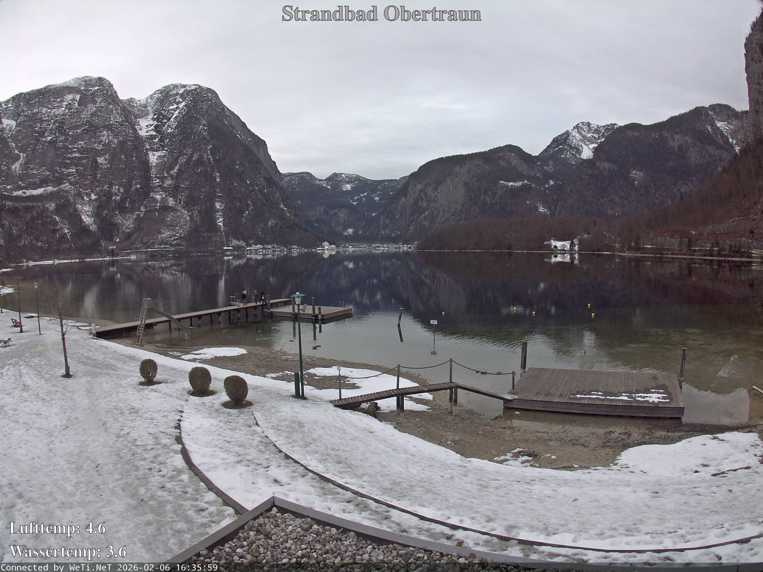 Archiv Foto Webcam Hallstätter See: Strandbad Obertraun