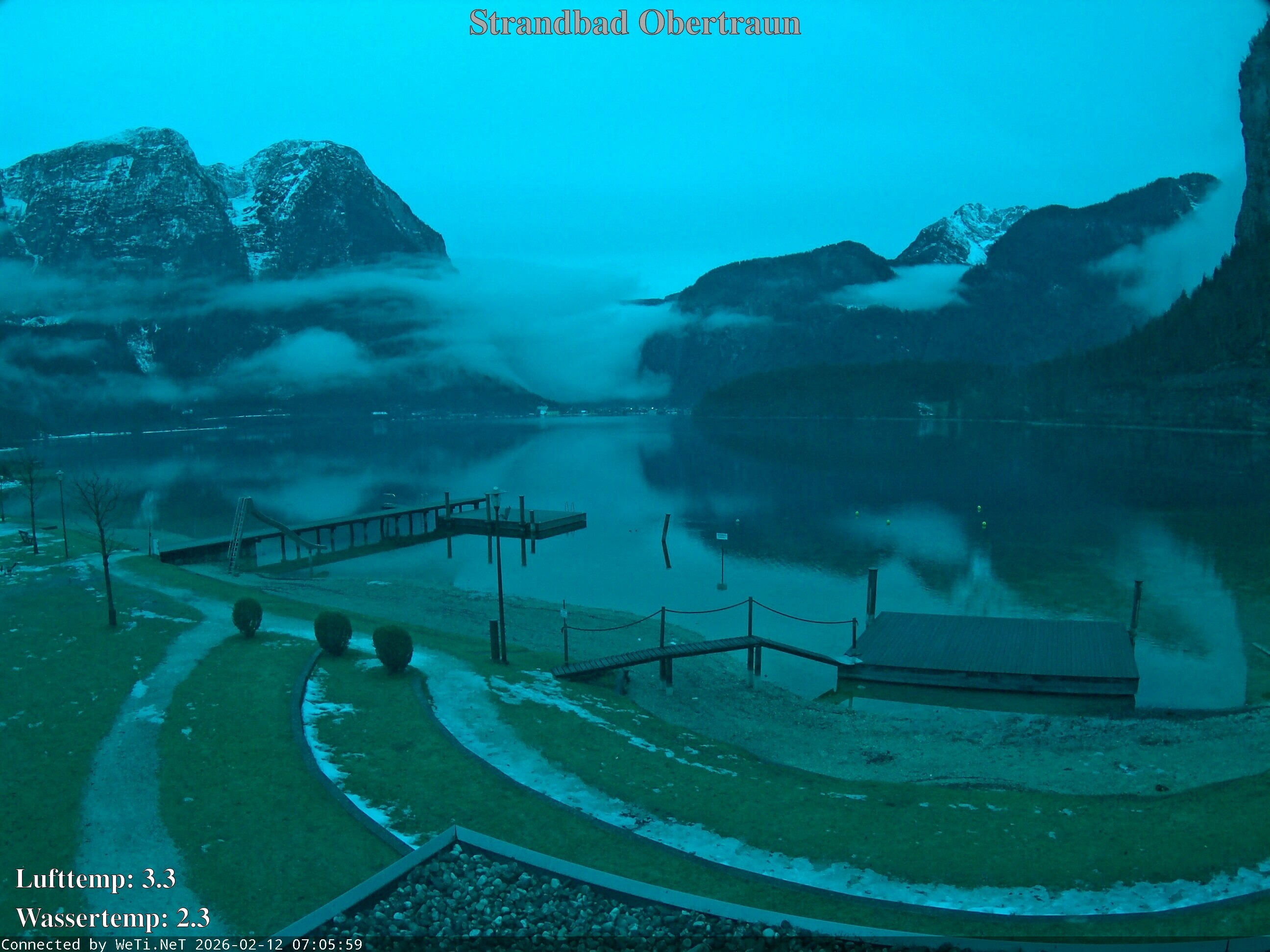 Archiv Foto Webcam Hallstätter See: Strandbad Obertraun