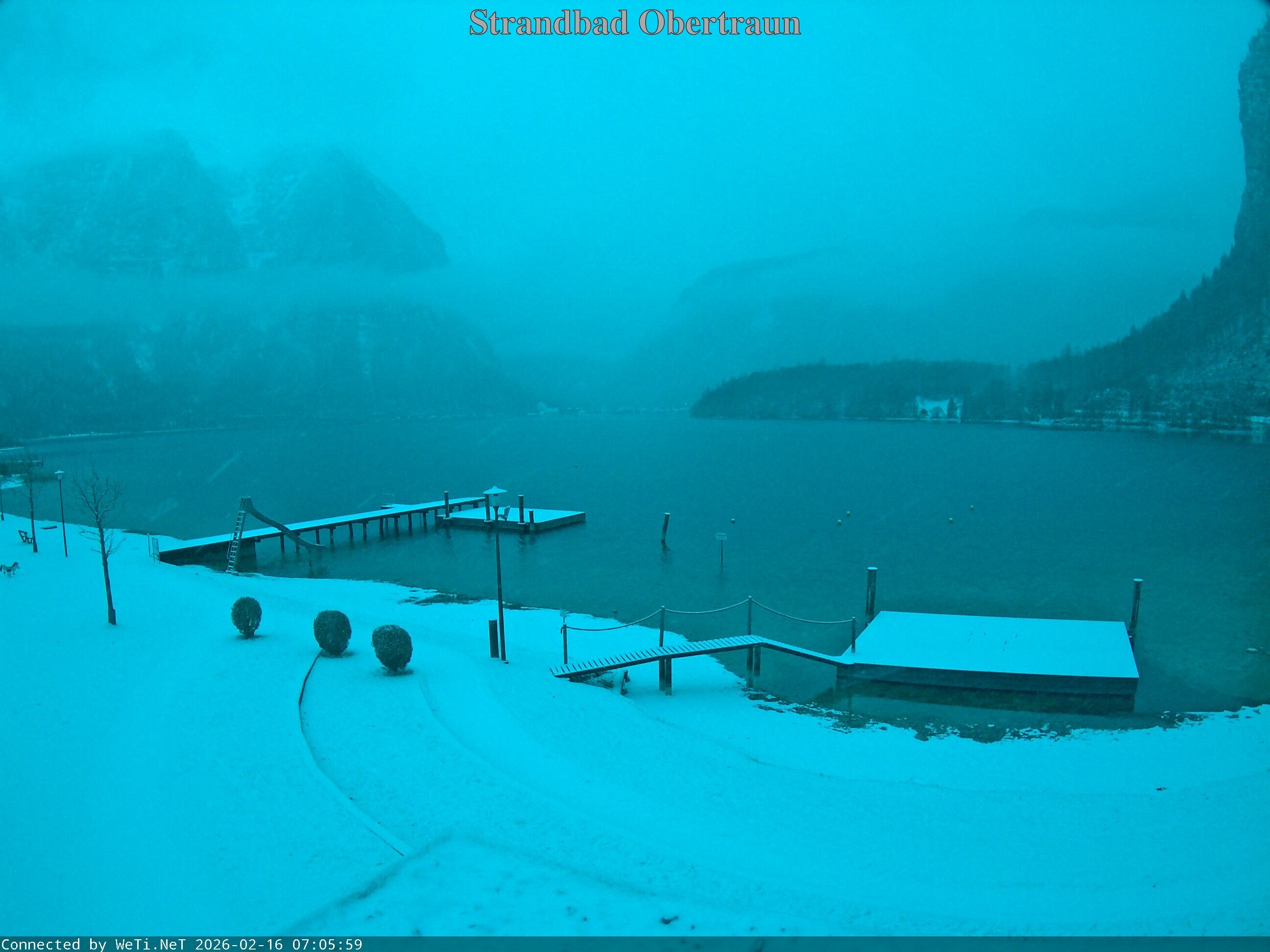 Archiv Foto Webcam Hallstätter See: Strandbad Obertraun