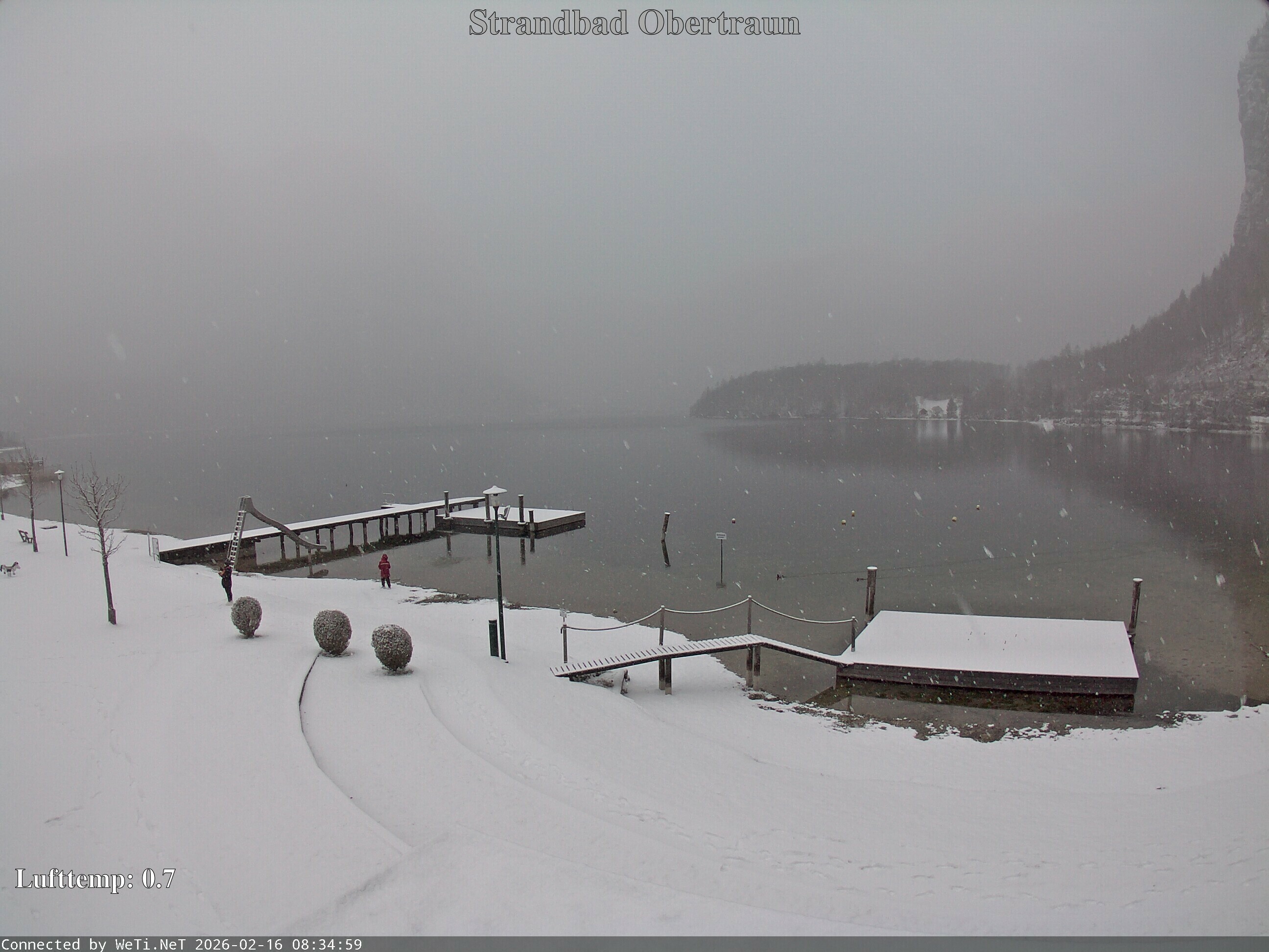 Archiv Foto Webcam Hallstätter See: Strandbad Obertraun
